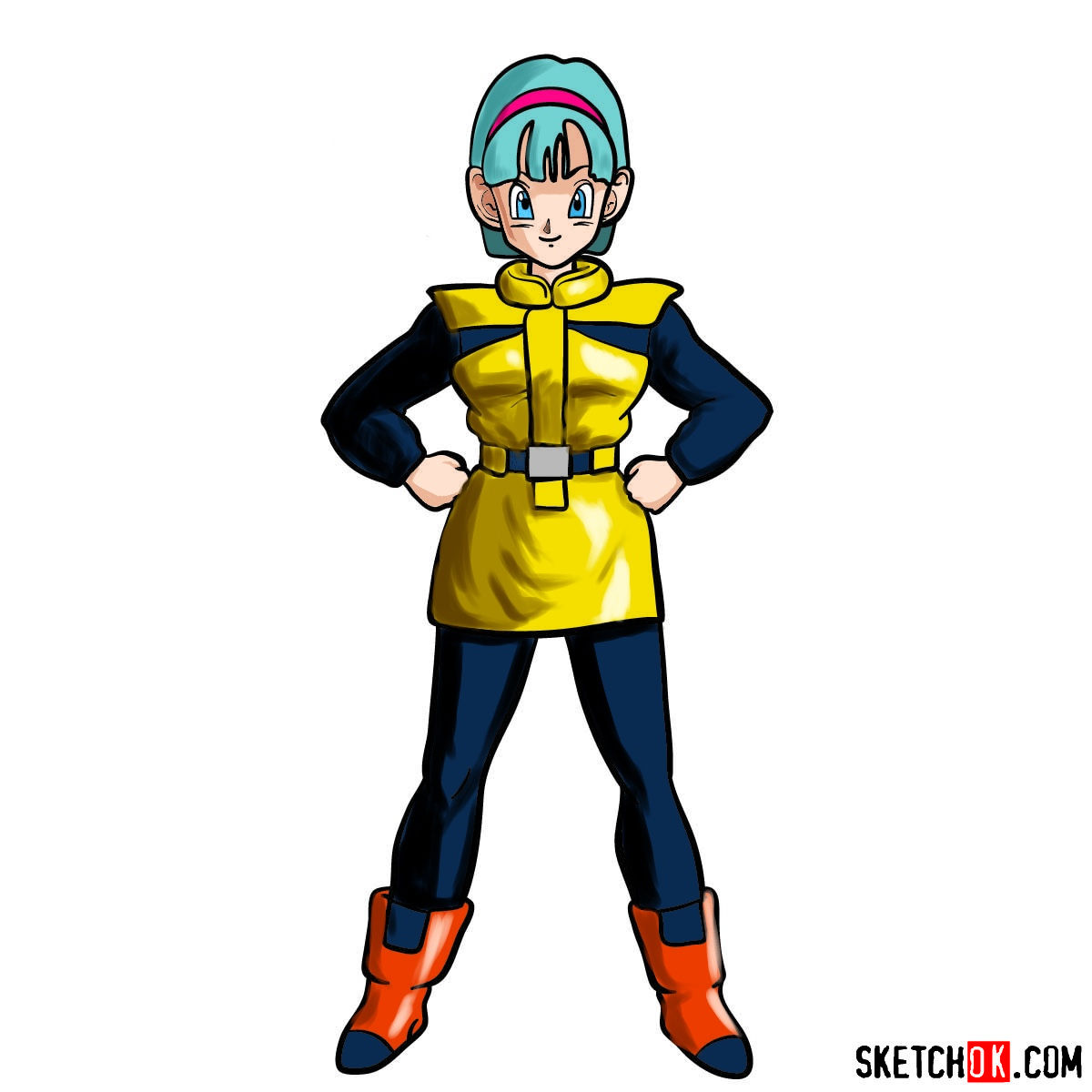 How to draw Bulma | Dragon Ball anime