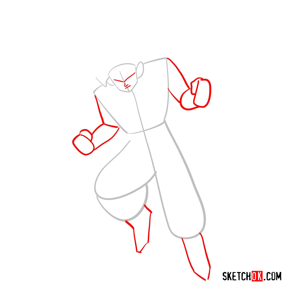 How to draw Gohan | Dragon Ball anime - step 02