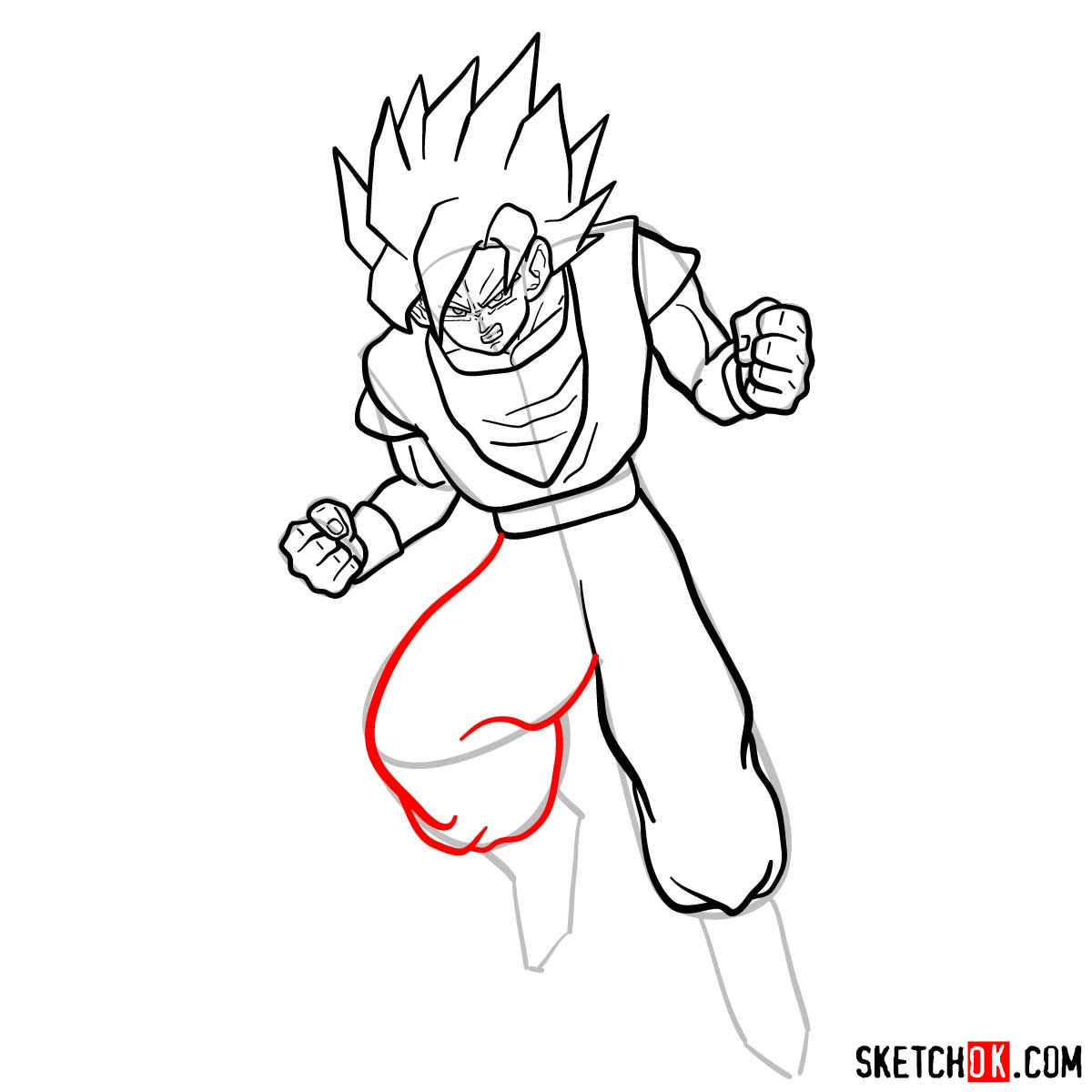 How to draw Gohan | Dragon Ball anime - step 11