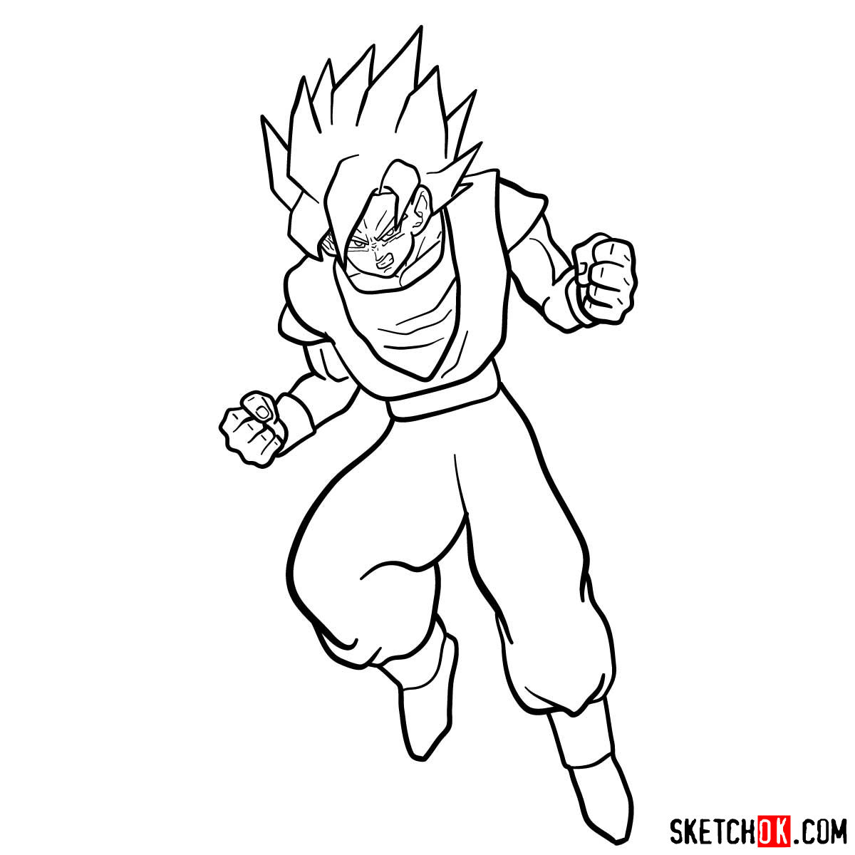 How to draw Gohan | Dragon Ball anime - step 13