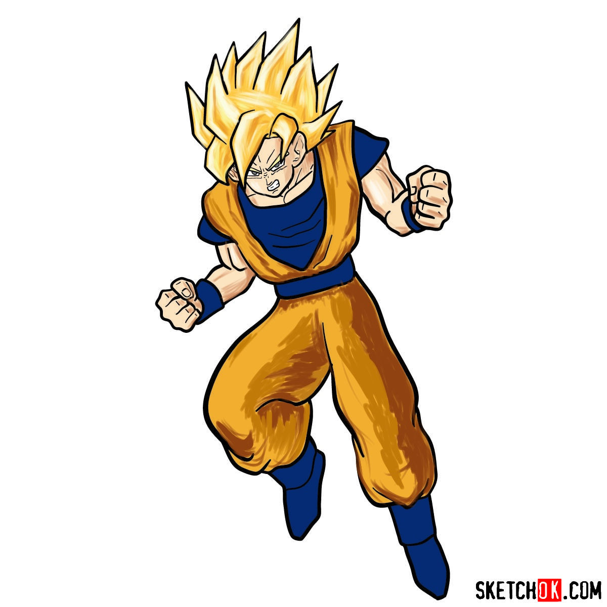 How to Draw Gogeta from Dragon Ball Z in Easy Steps Tutorial, How to Draw  Dat