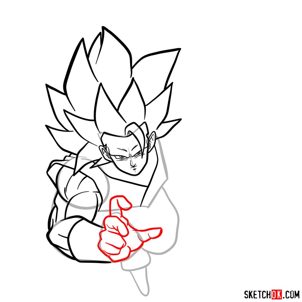 How to draw Super Saiyan 3 (Goku) - Sketchok easy drawing guides