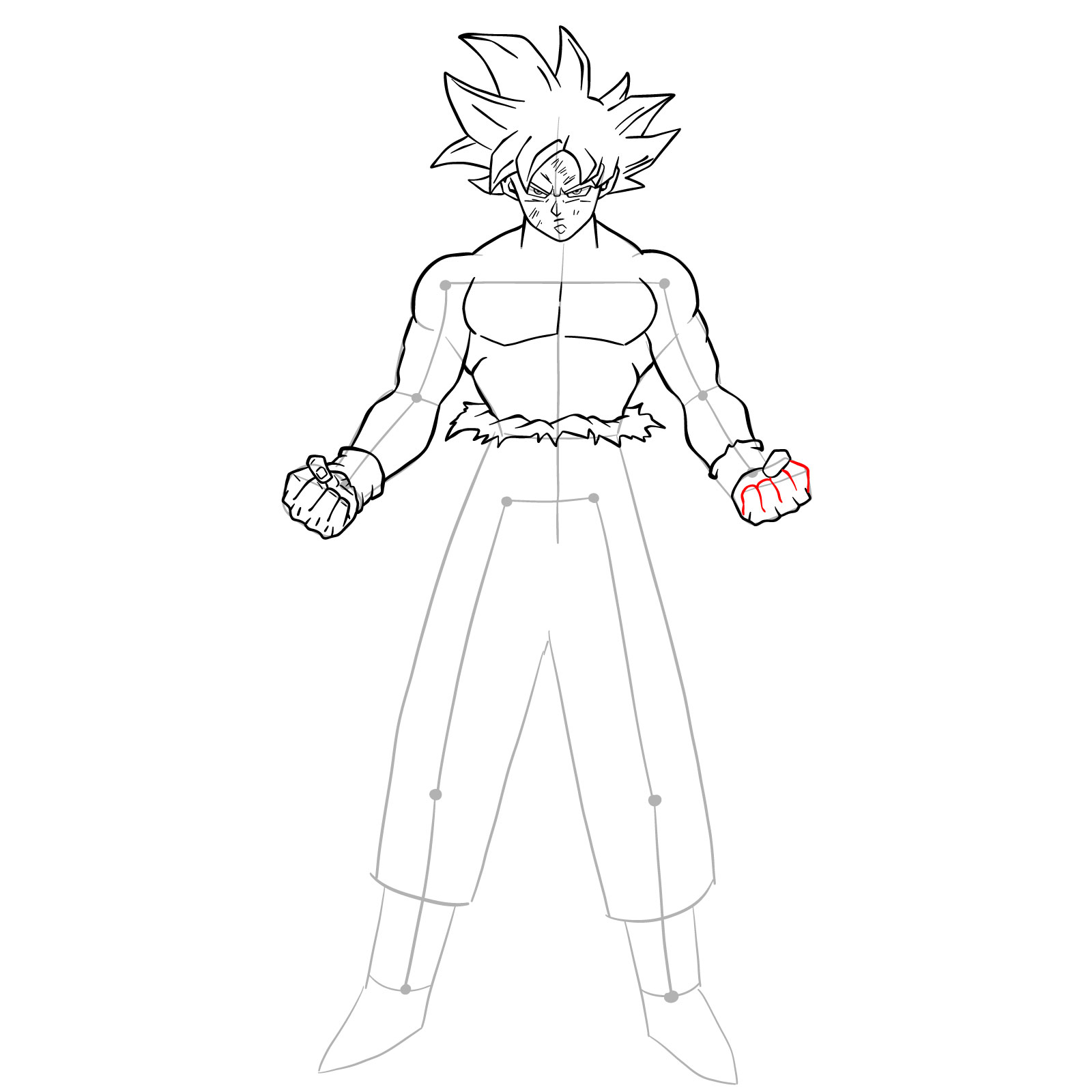 Ultra Instinct Goku Punching Lineart By Dragonballaffinity Draw Goku Images