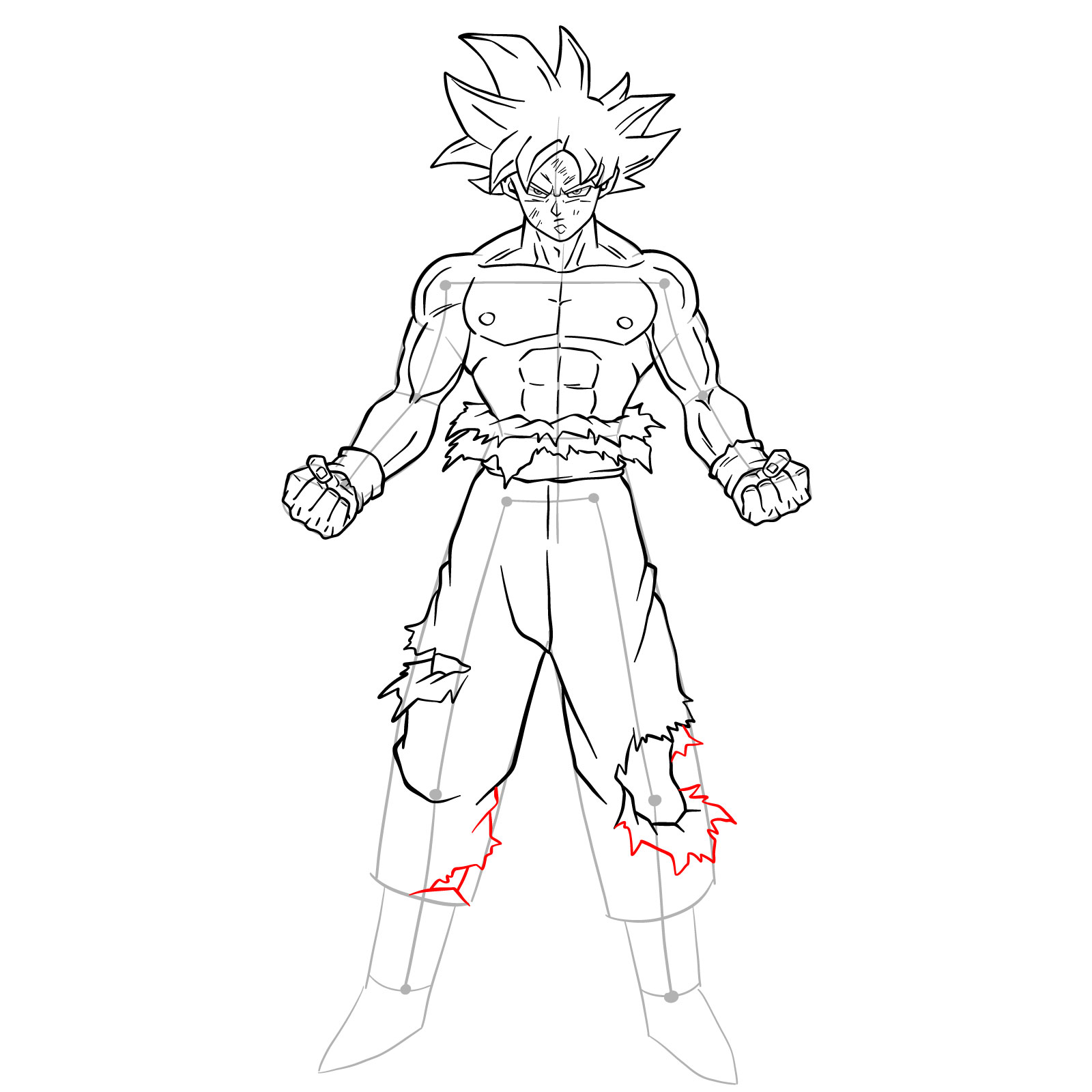 goku normal form drawing