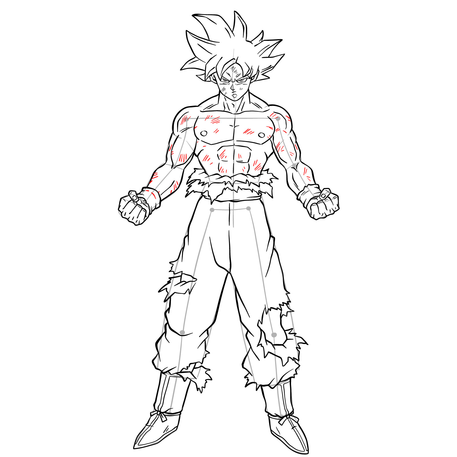 How To Draw Goku Ultra Instinct Full Body