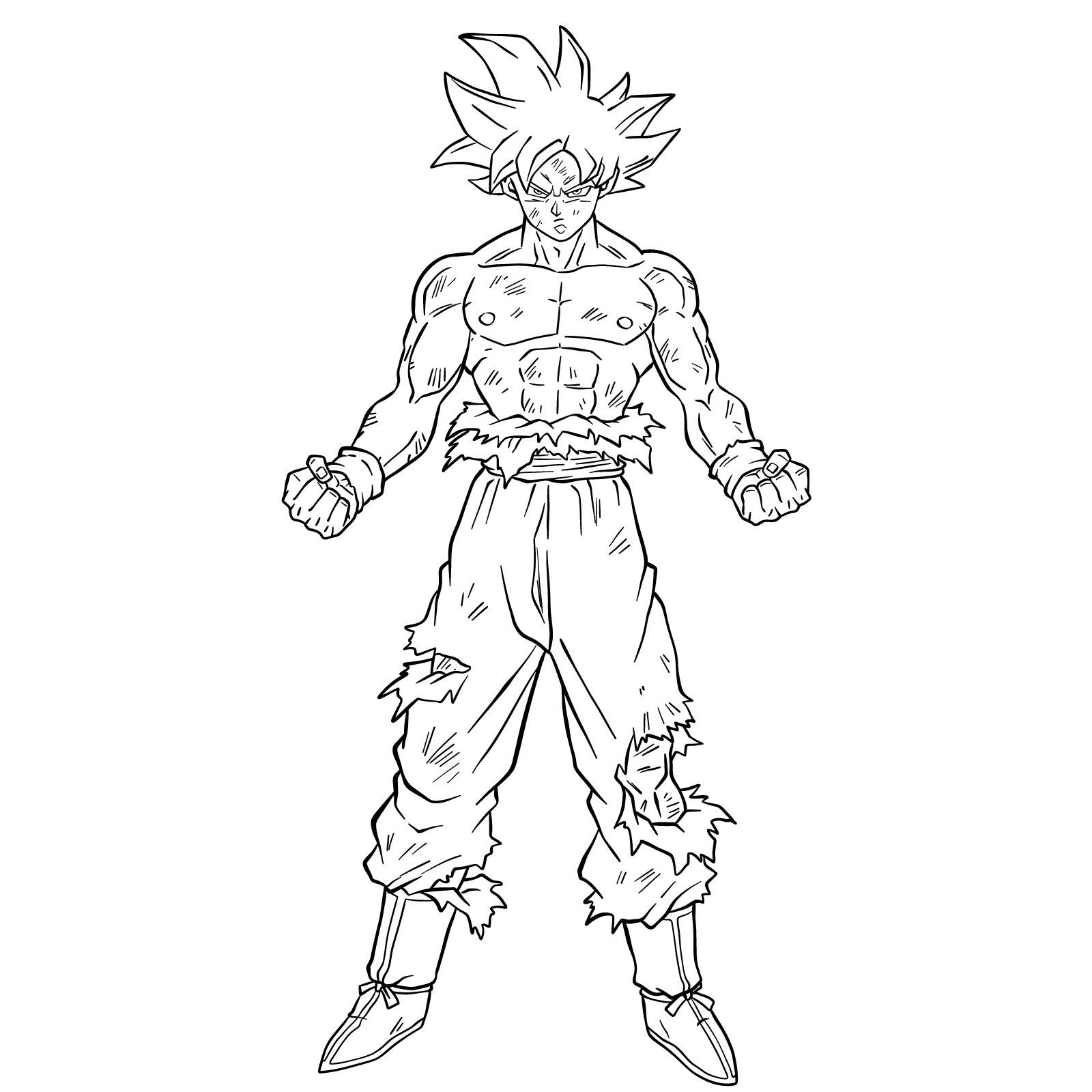 How to Draw Goku (Full Body) with Step-by-Step Pictures