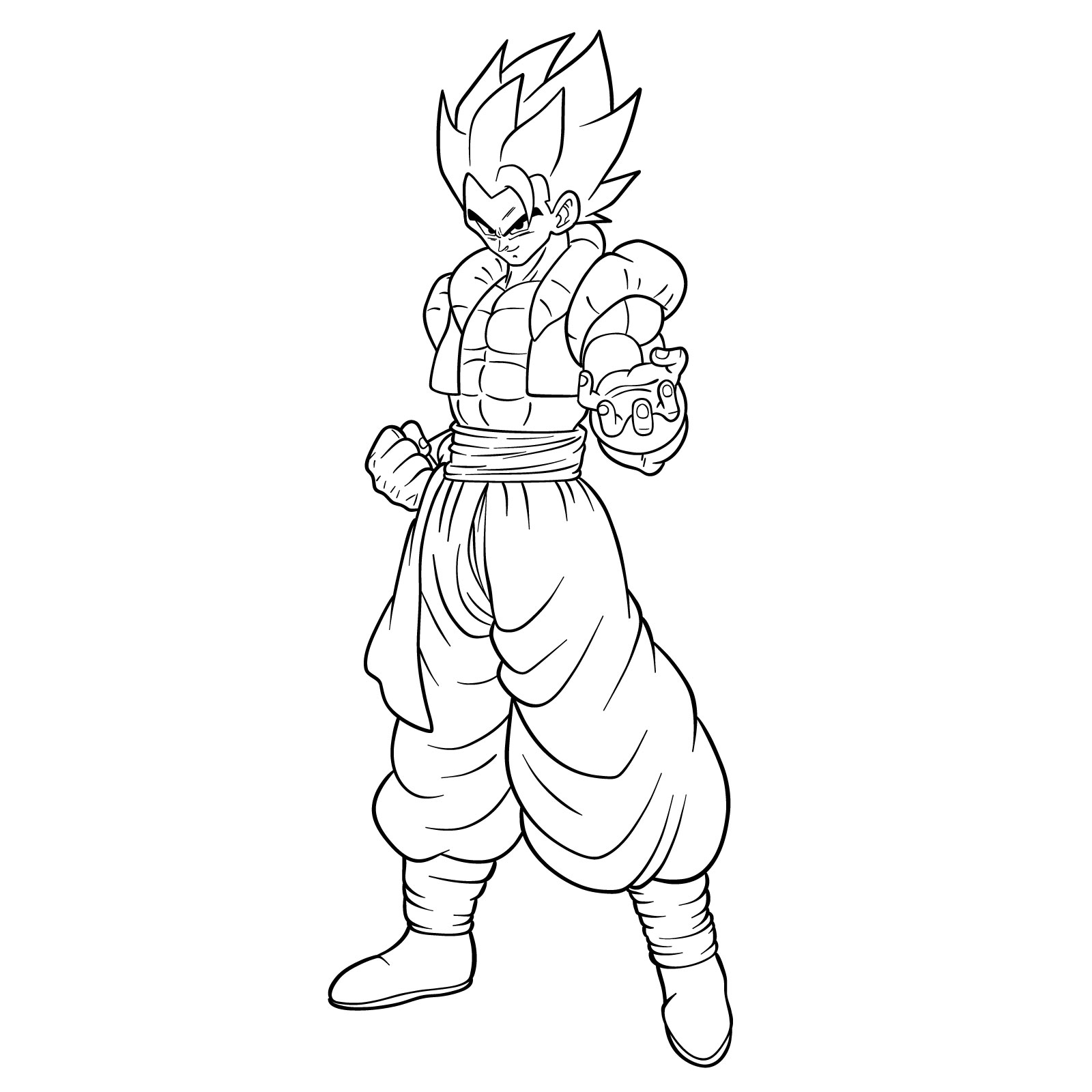 How to draw Gogeta in Base - final step