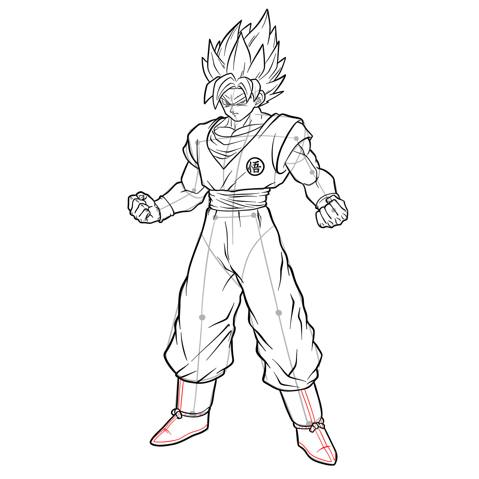 Goku Super Saiyan Drawing Step By Step 