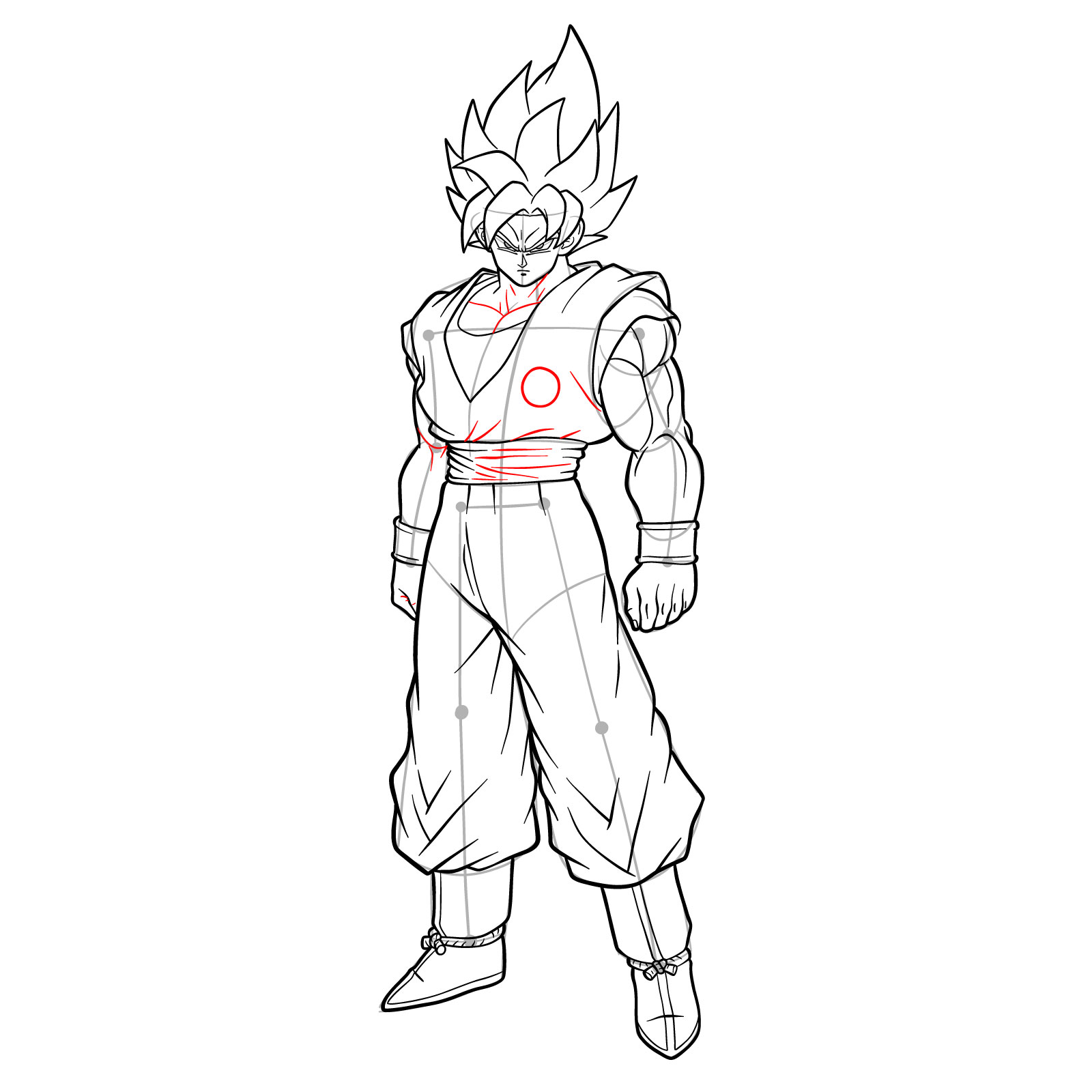 How to draw Goku Super Saiyan  Step by step Drawing tutorials