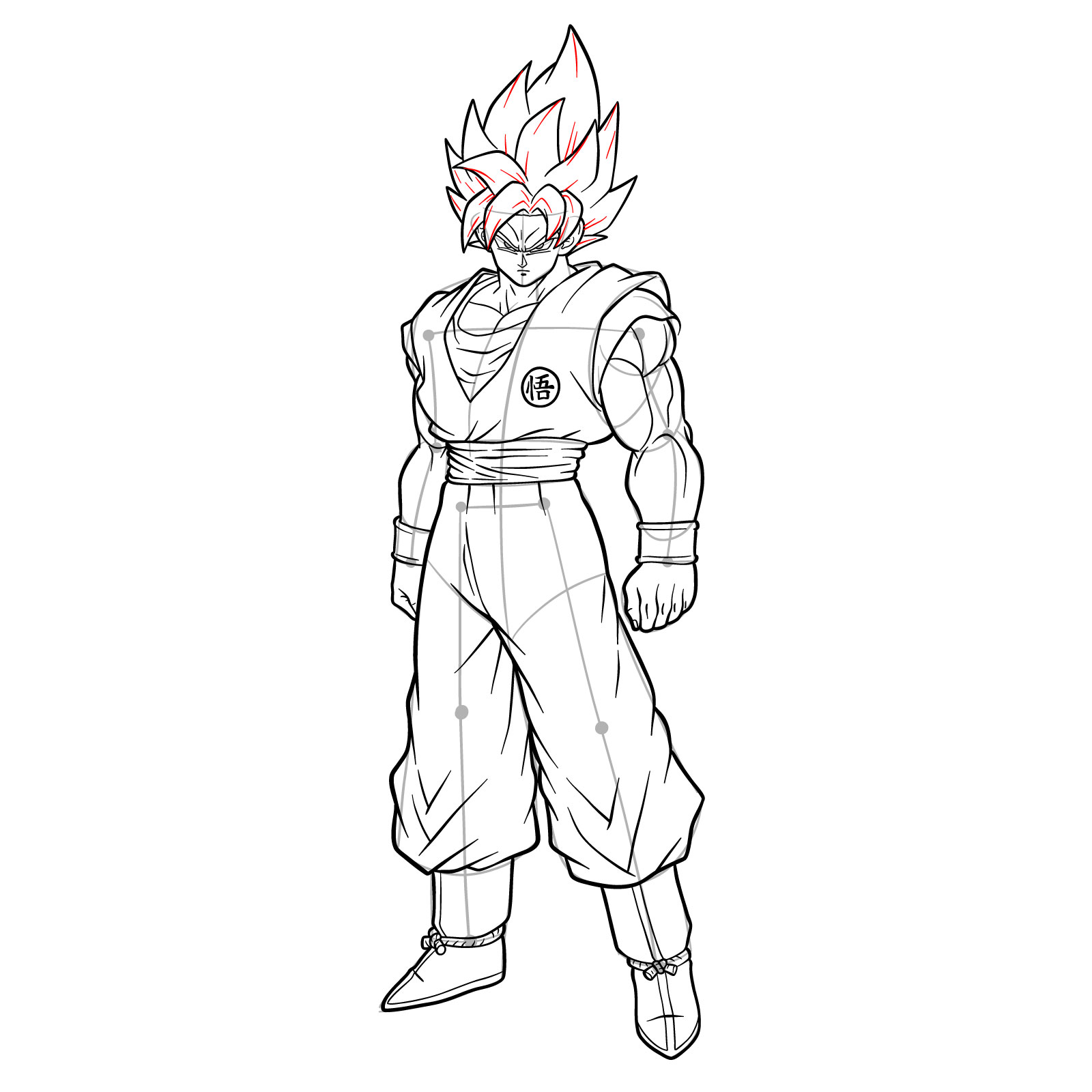 Goku ssj, blue, god evolution drawing