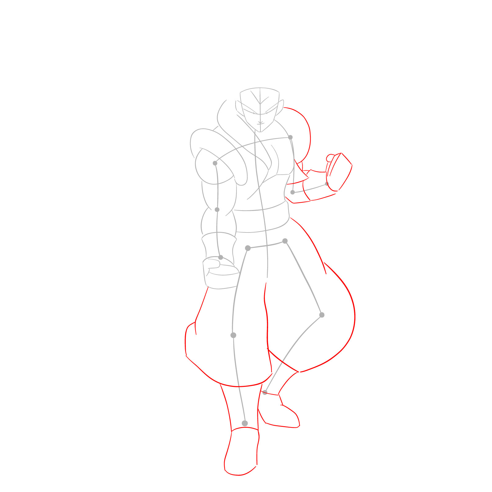 How to Draw Gogeta from Dragon Ball Z in Easy Steps Tutorial, How to Draw Dat