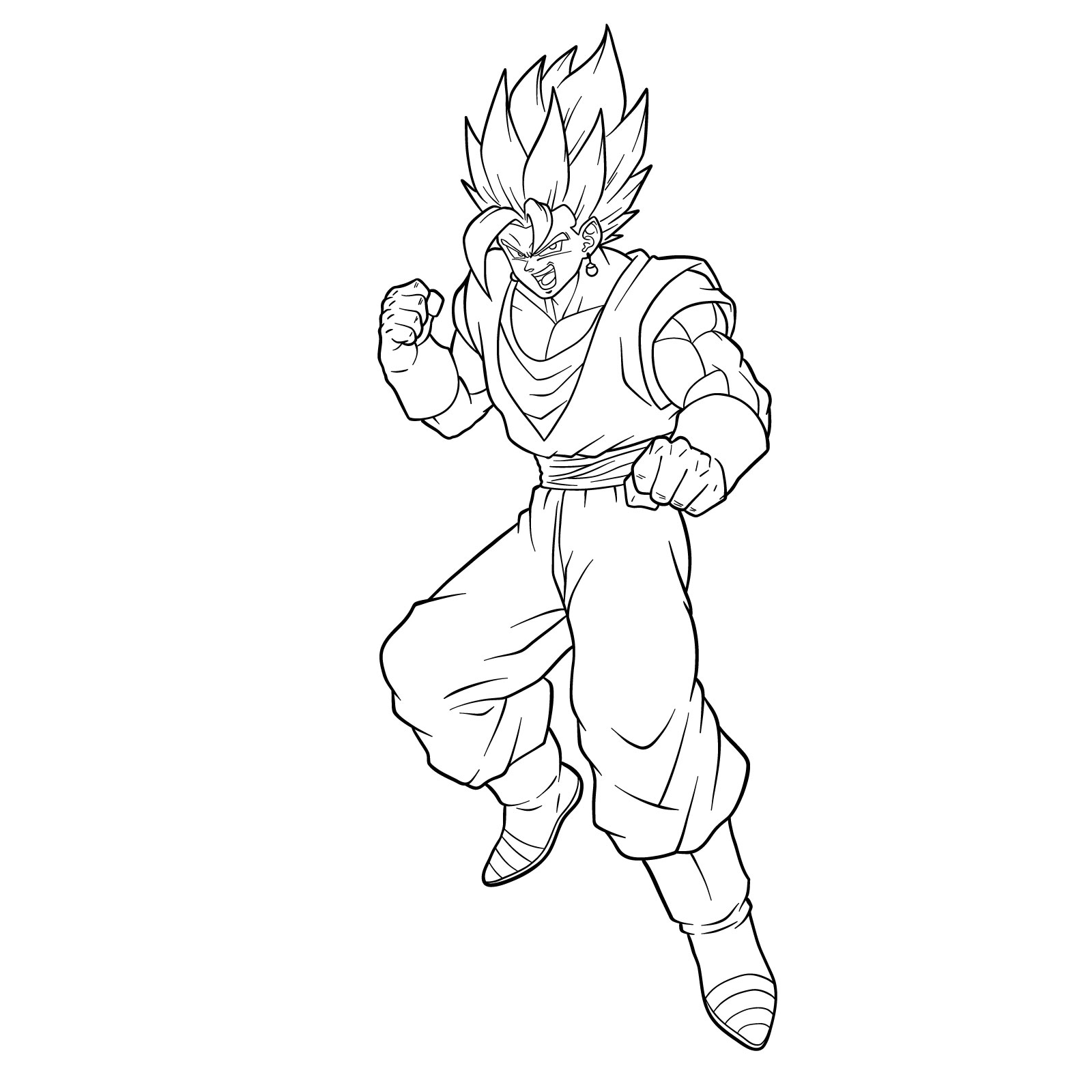 How to draw Vegito - final step