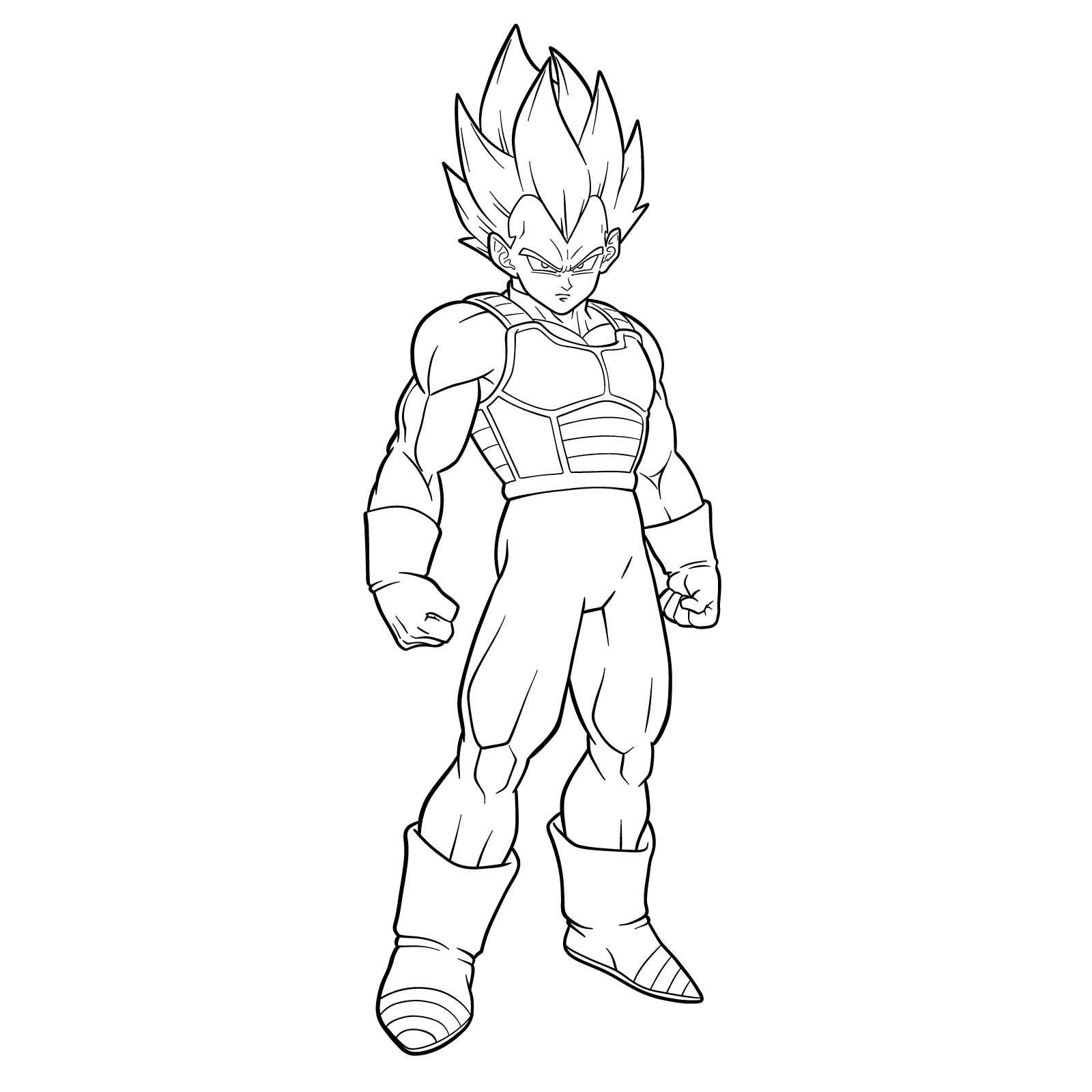 vegeta drawing easy