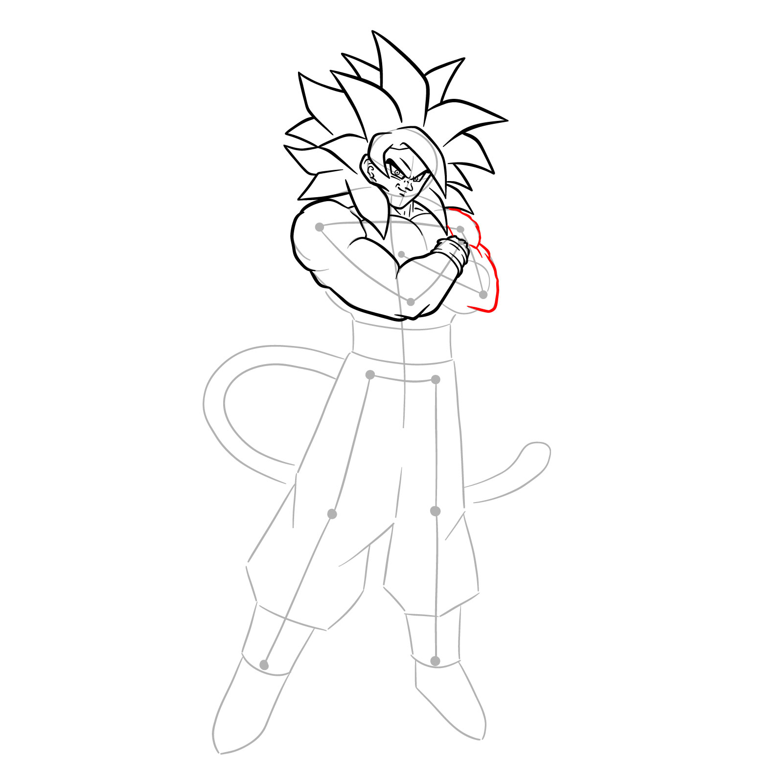 How to Draw Goku Super Saiyan 4 From Ape to Ultimate Warrior