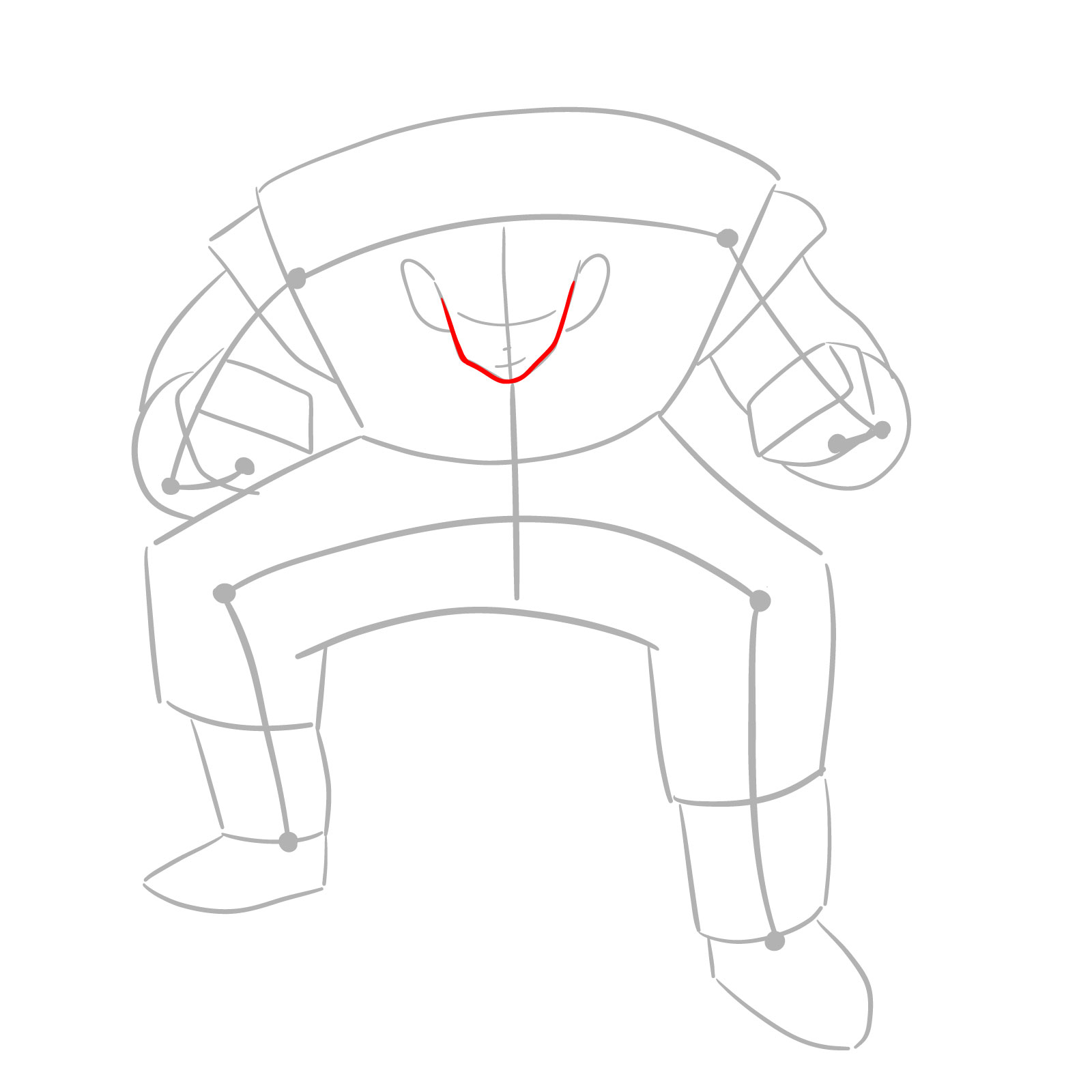 How to draw Goku Kaio-ken - step 04