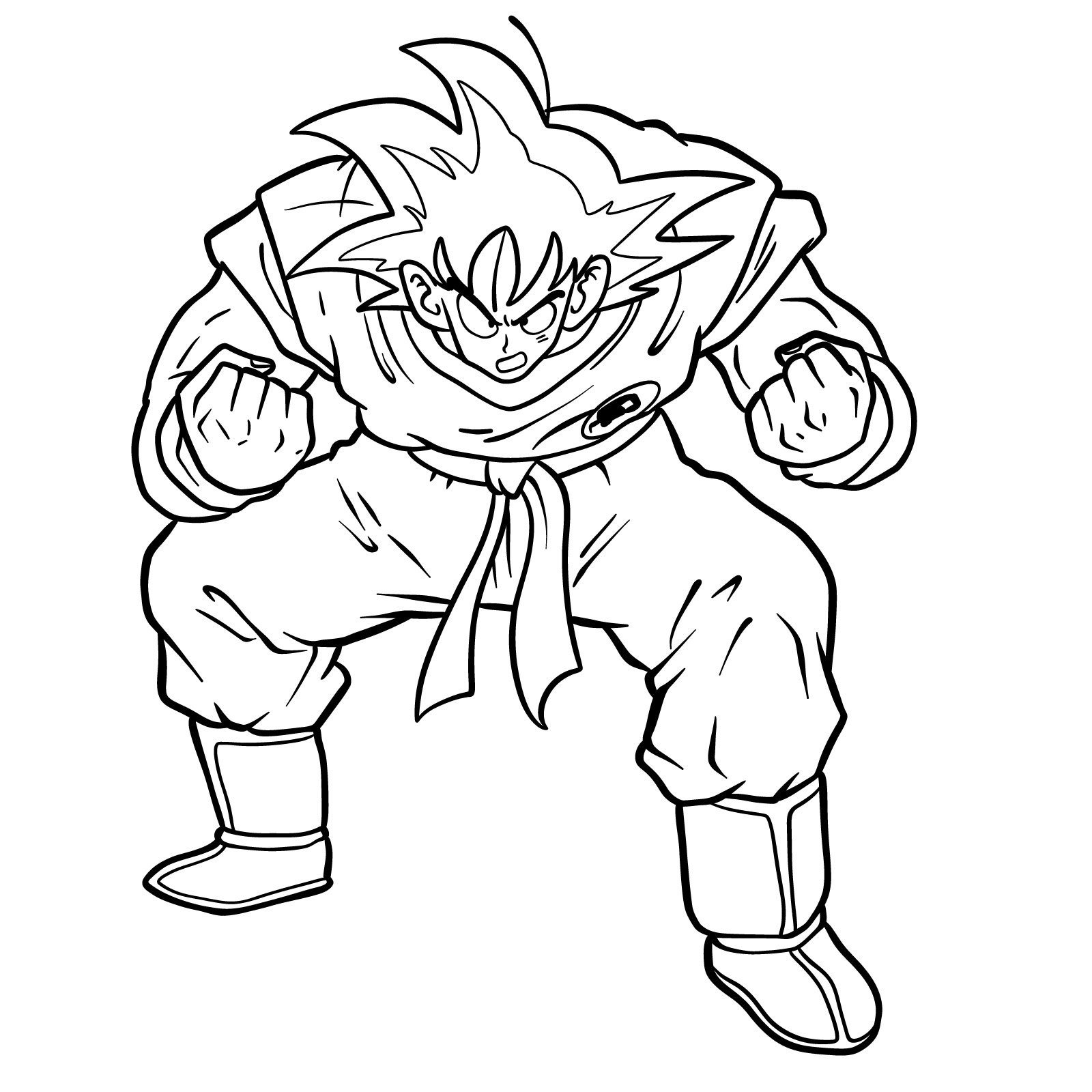 How to draw Goku Kaio-ken - final step