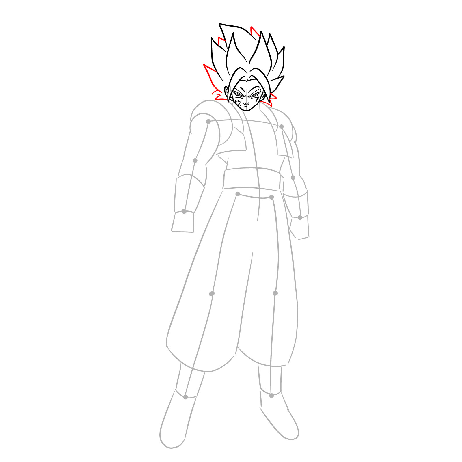 How to draw How to draw Shallet from Dragon Ball - step 09