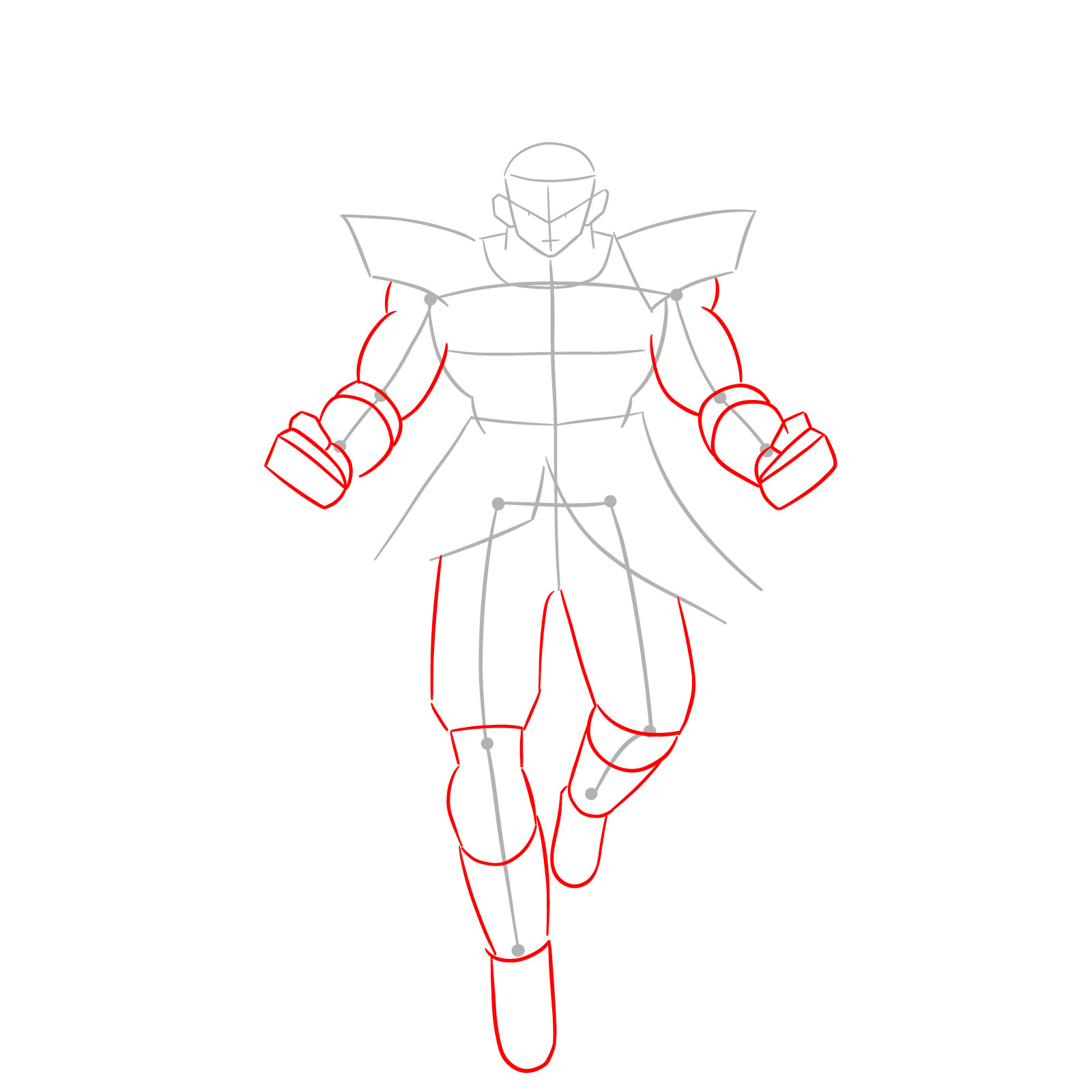 How to Draw Broly from Dragon Ball Super - step 03