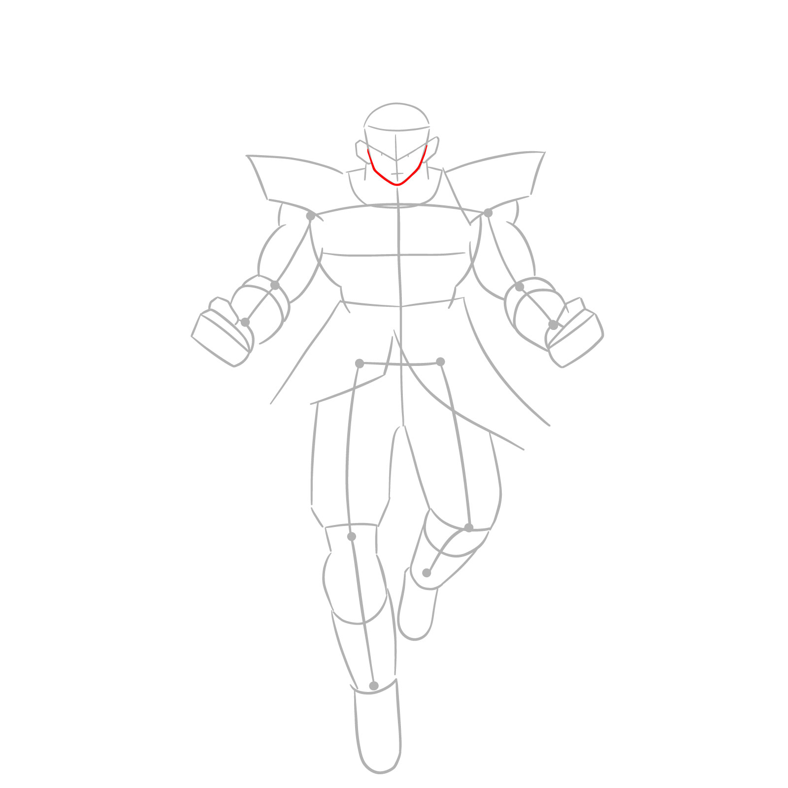 How to Draw Broly from Dragon Ball Super - step 04