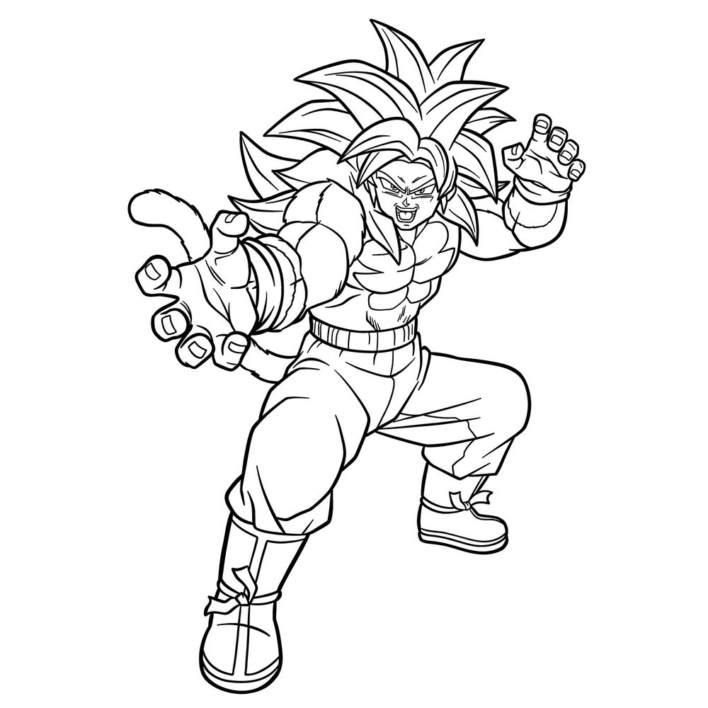 Learn How to Draw Goku SSJ4 from Dragon Ball DAIMA
