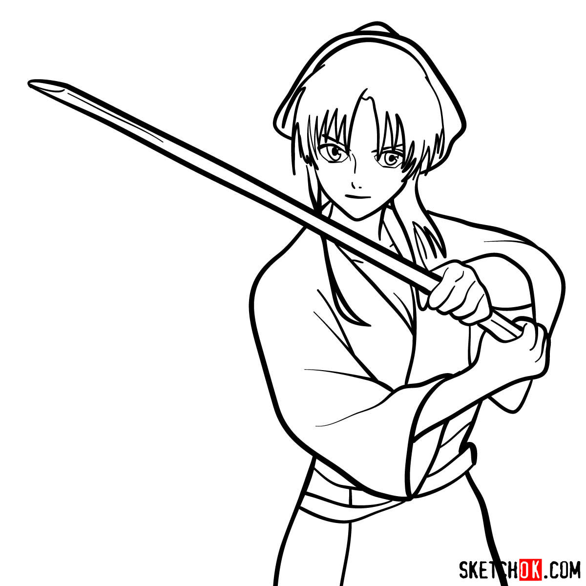 How to draw Kamiya Kaoru | Rurouni Kenshin