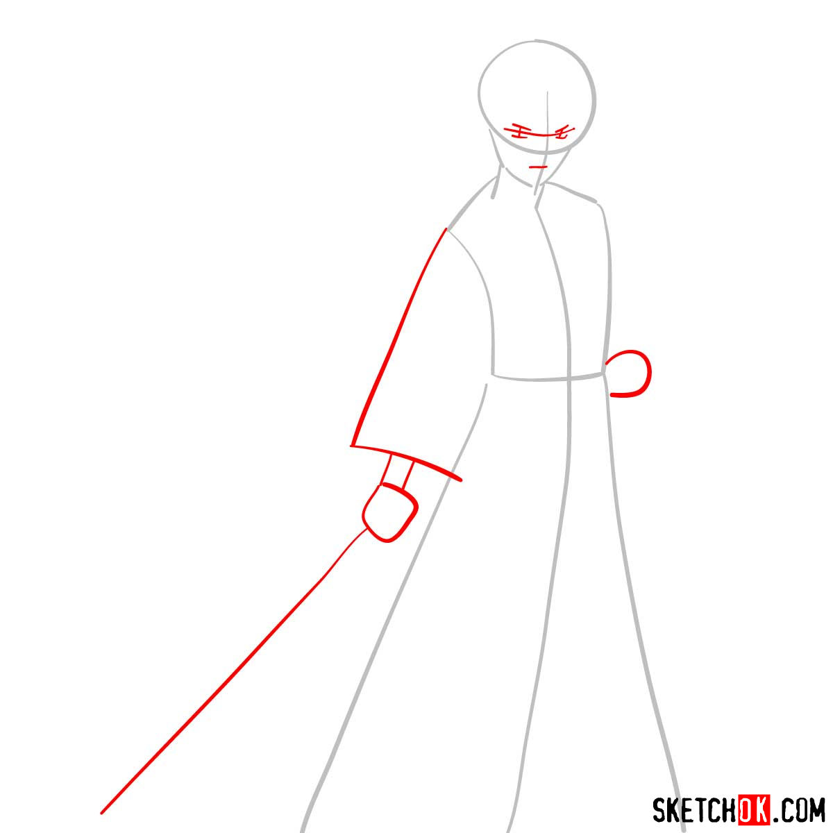 How To Draw Himura Kenshin Rurouni Kenshin Sketchok Easy Drawing Guides 
