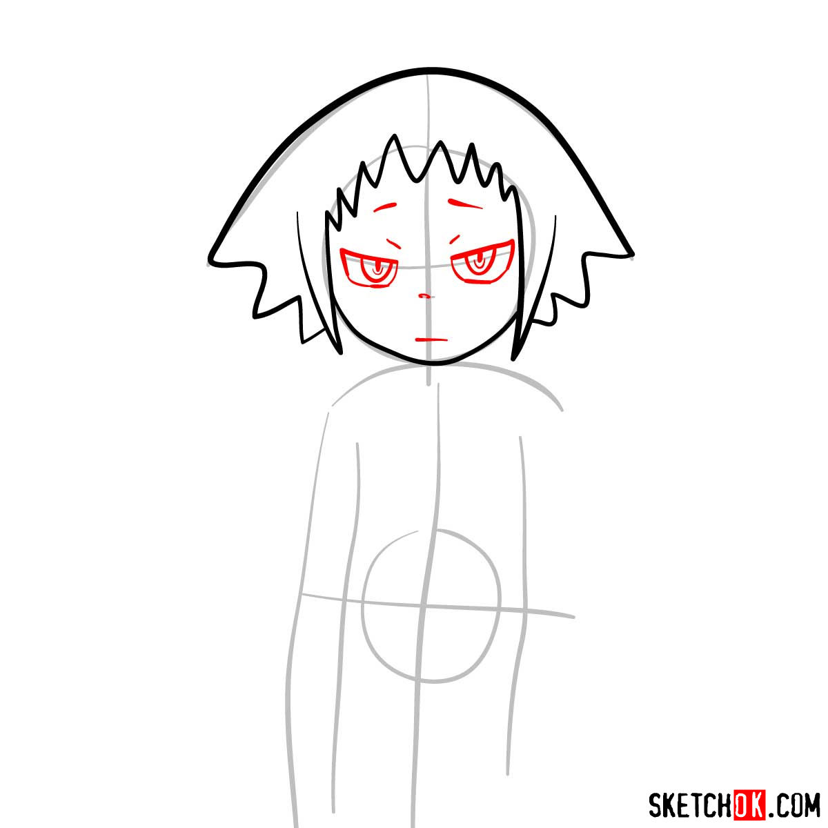 How to draw Medusa Gorgon | Soul Eater anime - step 05