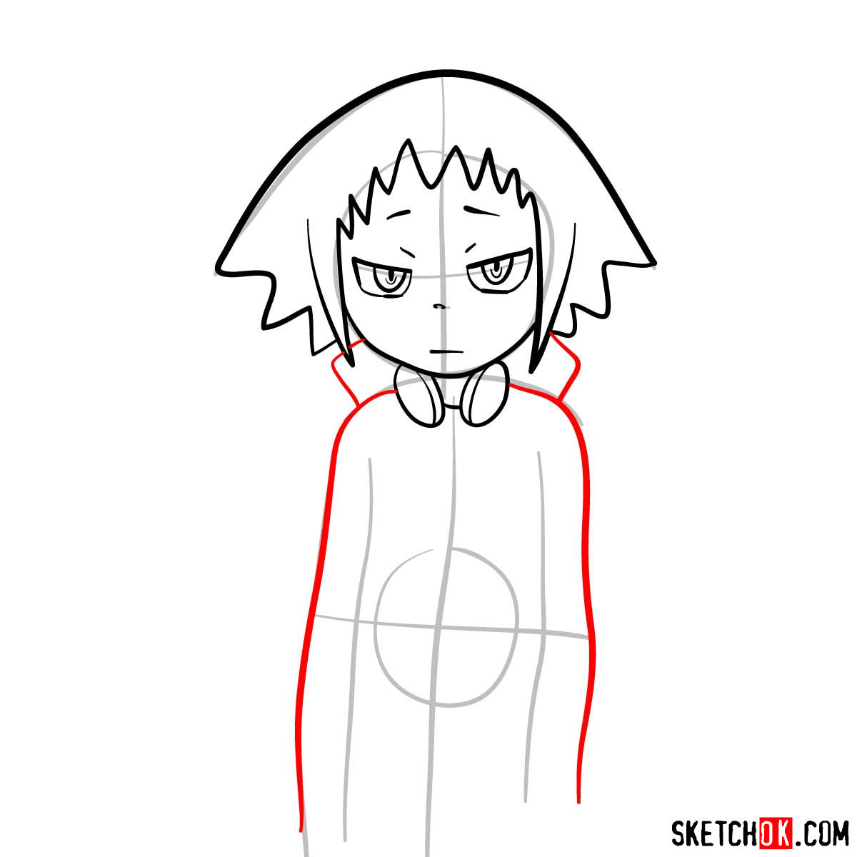 How to draw Medusa Gorgon | Soul Eater anime - step 07