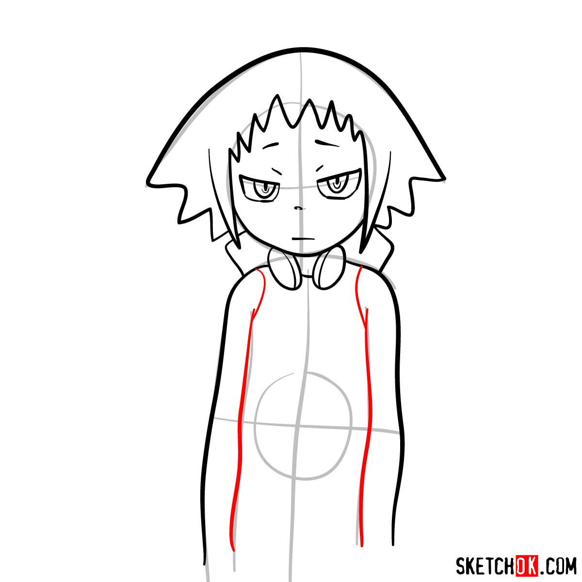 How to draw Medusa Gorgon | Soul Eater anime - step 08