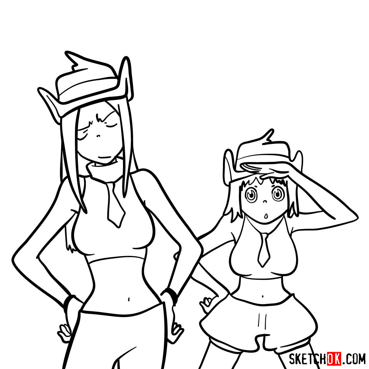 How to draw Thompson sisters together | Soul Eater