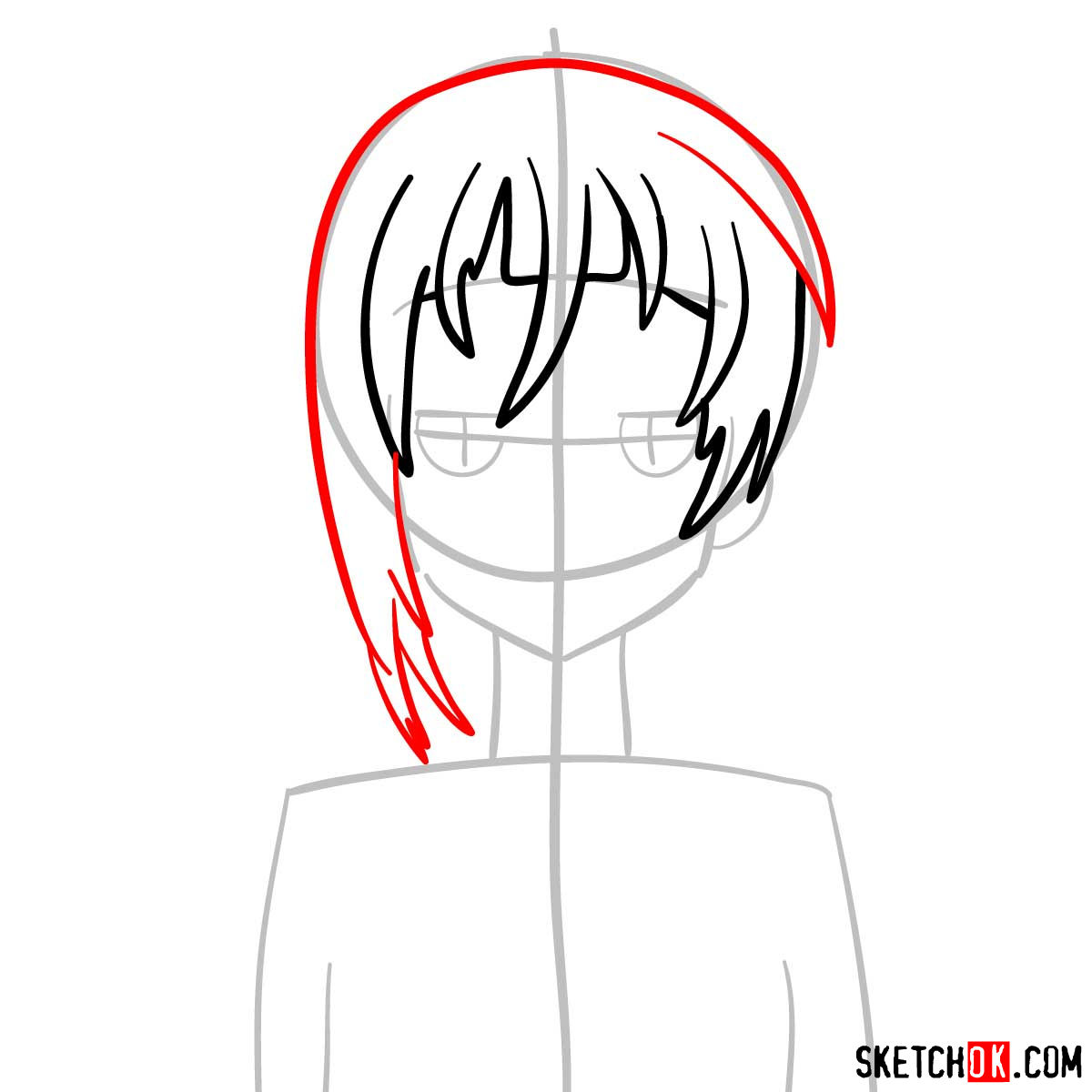 How to draw Crona | Soul Eater anime - step 04