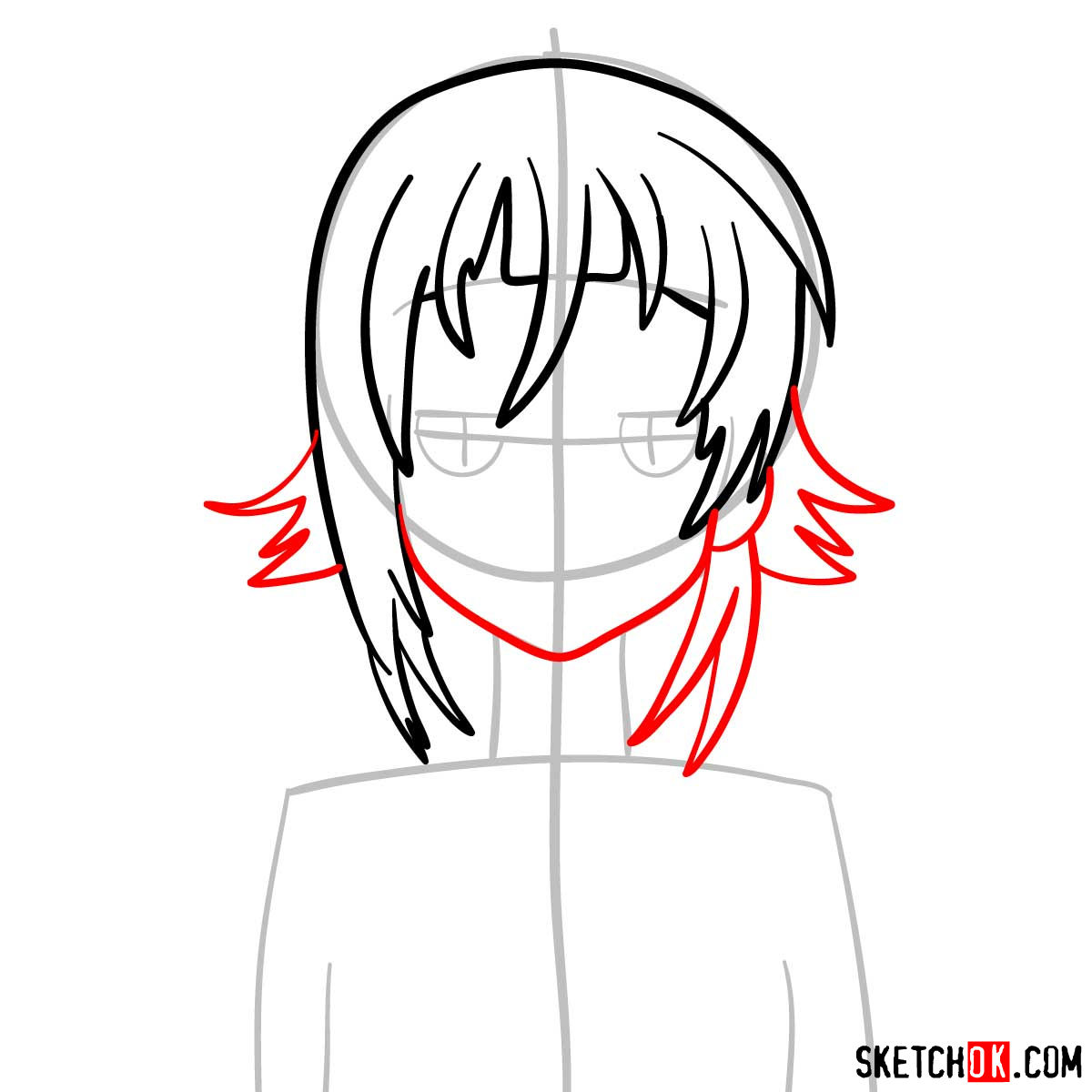 How to draw Crona | Soul Eater anime - step 05