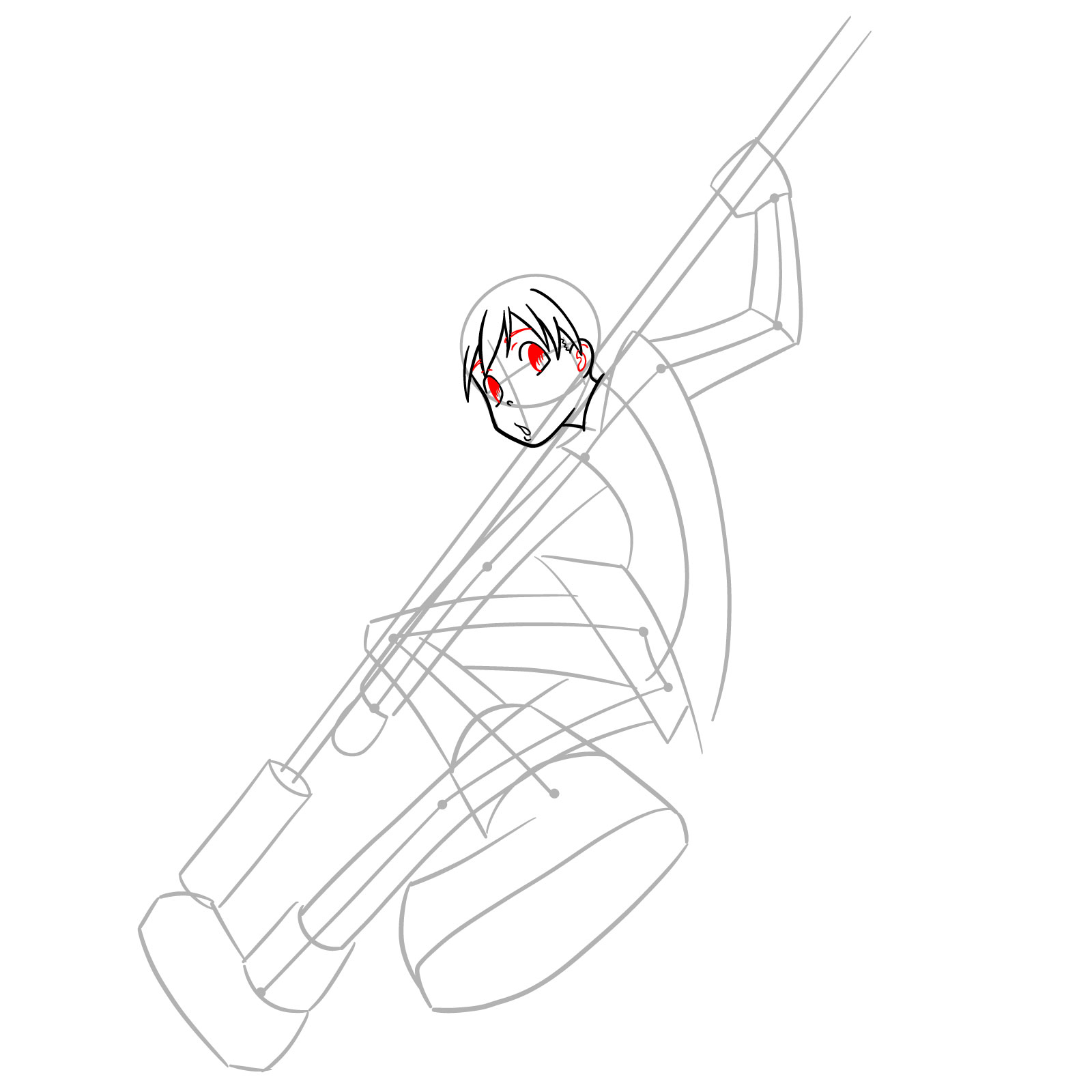 How to Draw Maka Albarn with Soul Evans - step 07