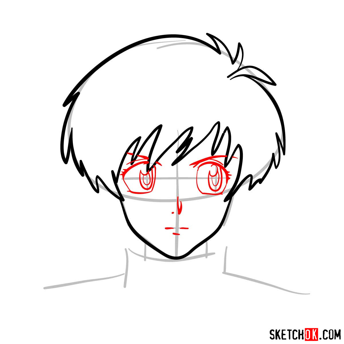 How to draw Meryl Stryfe's face | Trigun anime - step 05