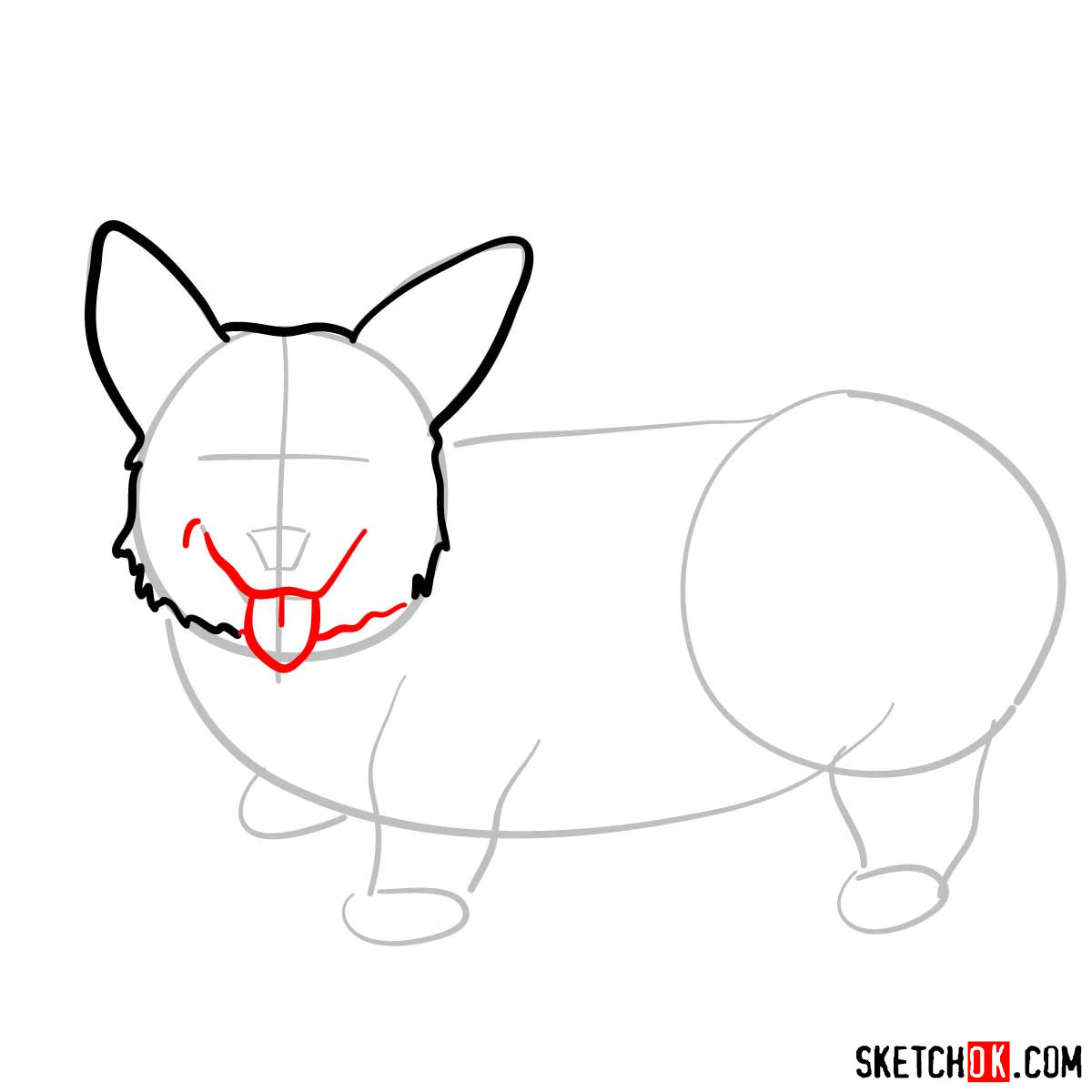 How to draw Ein from Cowboy Bebop anime - step 04