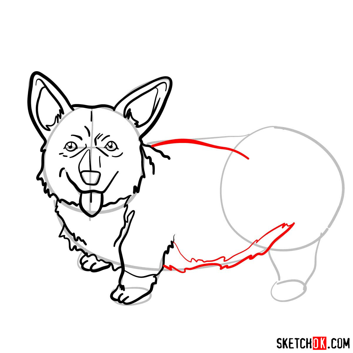 How to draw Ein from Cowboy Bebop anime - step 08