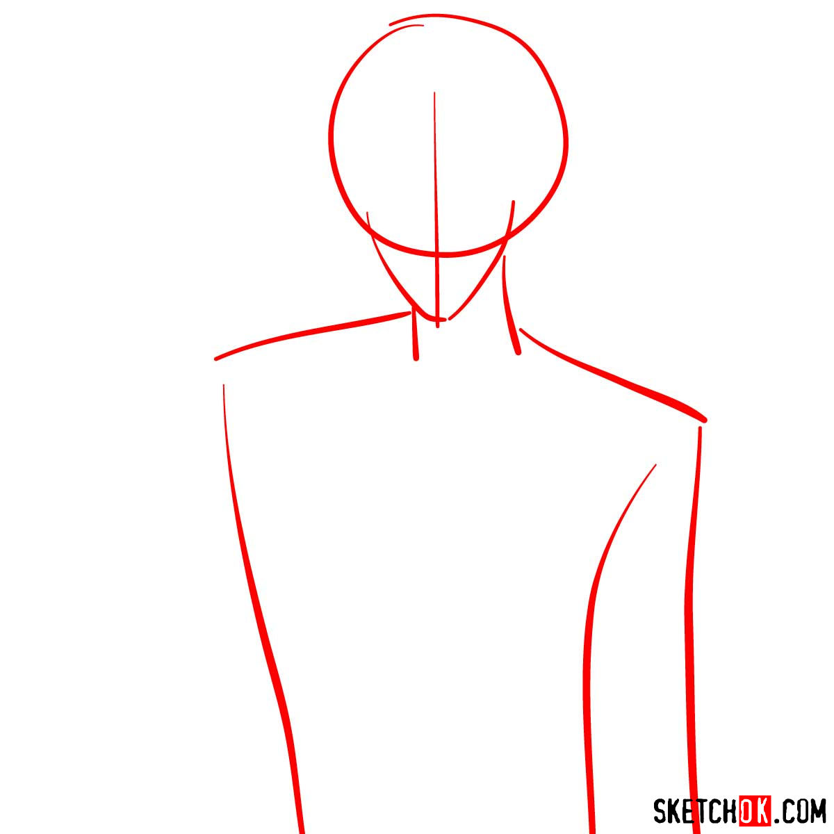 How to draw Gren from Cowboy Bebop anime - step 01