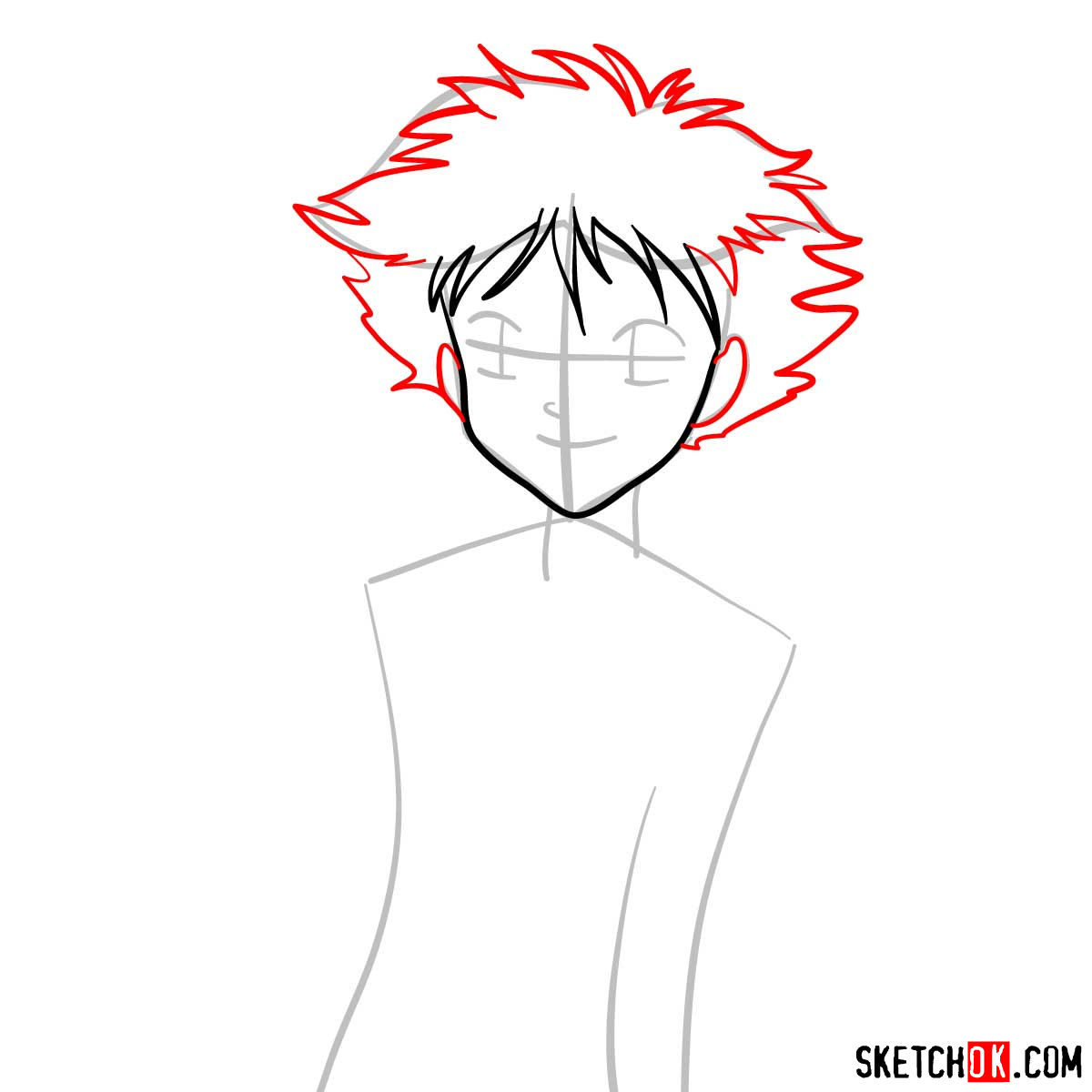 How to draw Ed from Cowboy Bebop anime - step 04