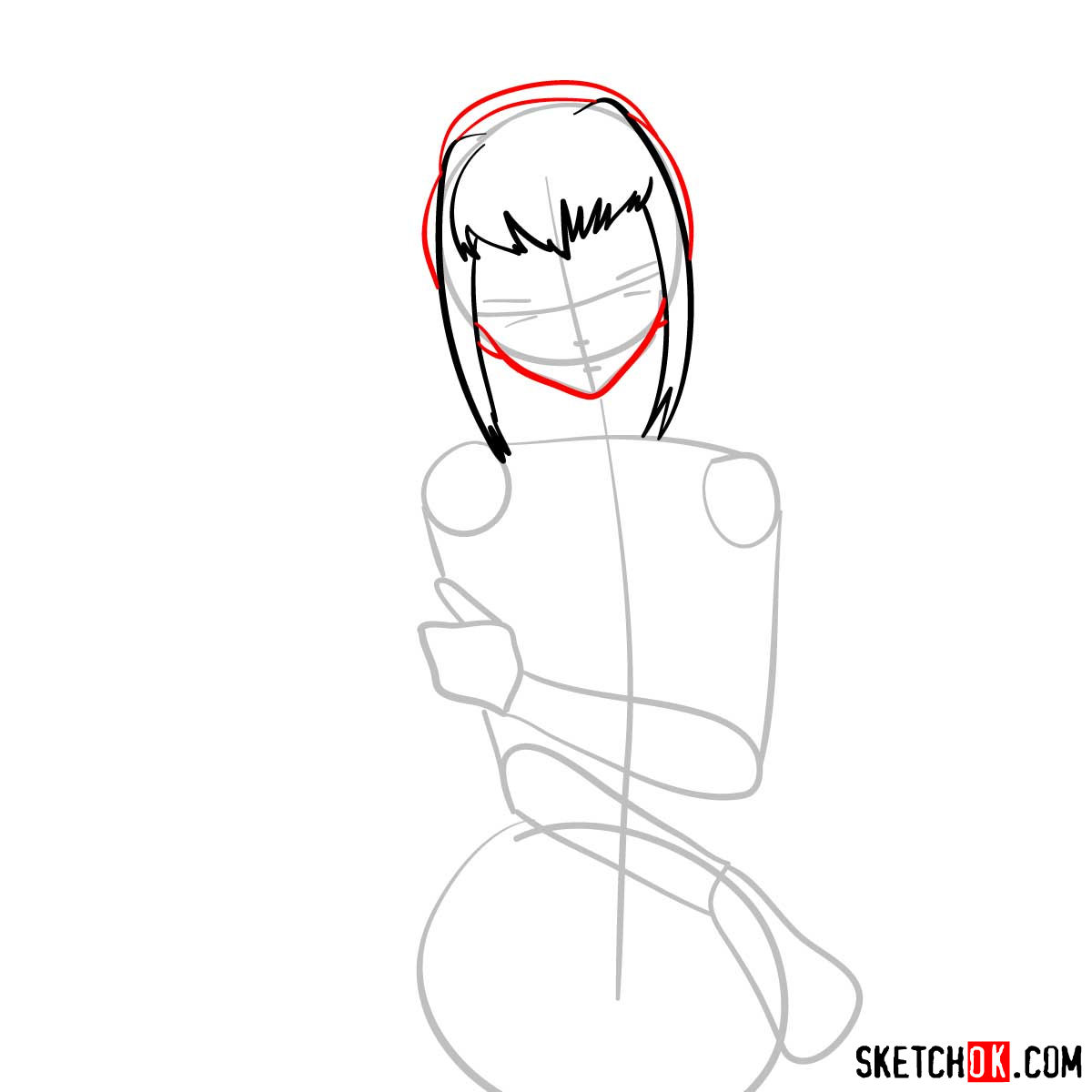 How to draw Anya Alstreim | Code Geass anime - step 04