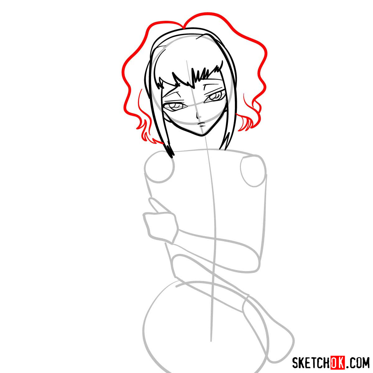 How to draw Anya Alstreim | Code Geass anime - step 06