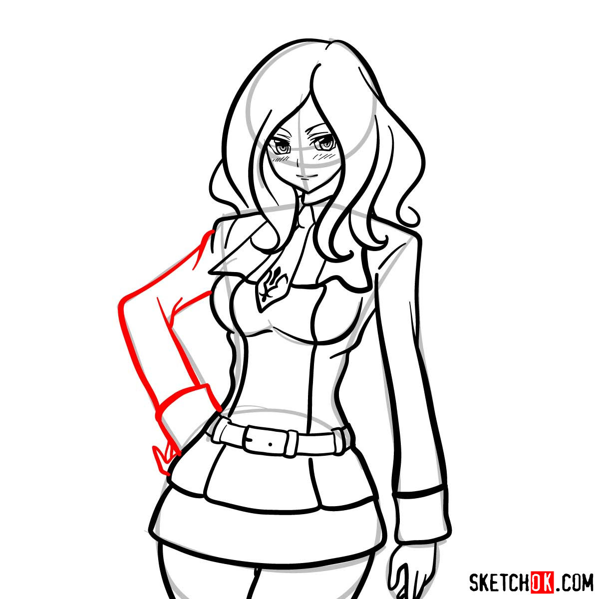 How to draw Milly Ashford | Code Geass anime - step 12