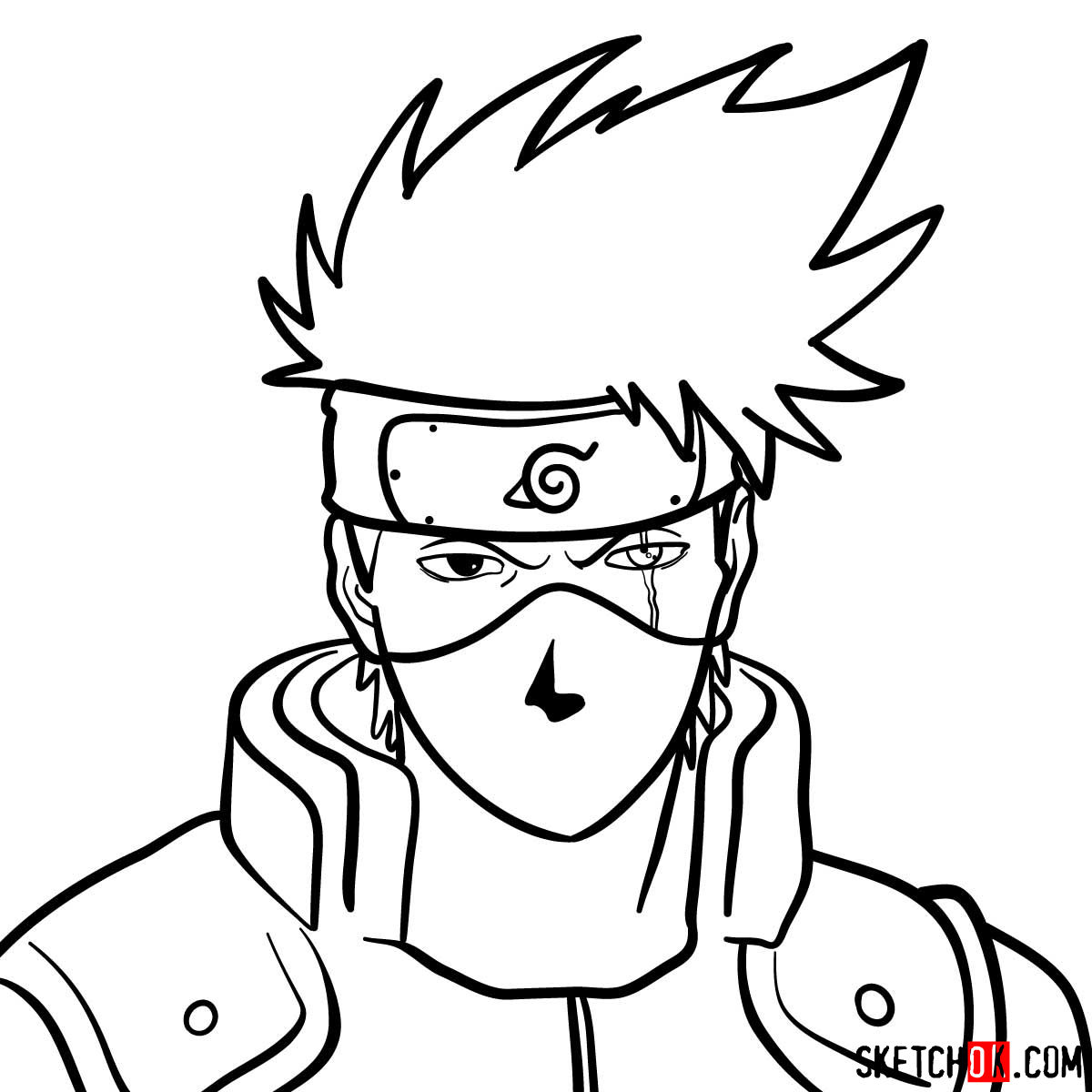 kakashi drawing easy  Naruto sketch drawing, Kakashi drawing, Naruto  drawings easy