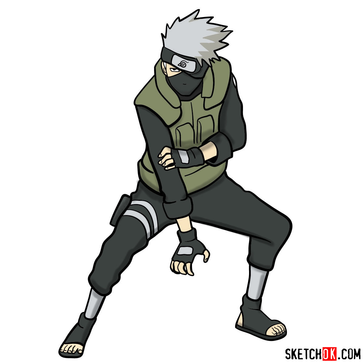 Chibi Kakashi  Simple Drawing Kakashi Anime  1024x1414 PNG Download   PNGkit