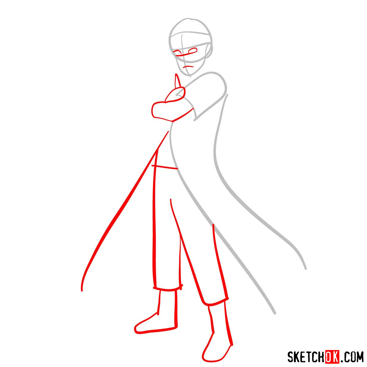 How to Draw Naruto Sage Mode Easy Step-by-Step Tutorial