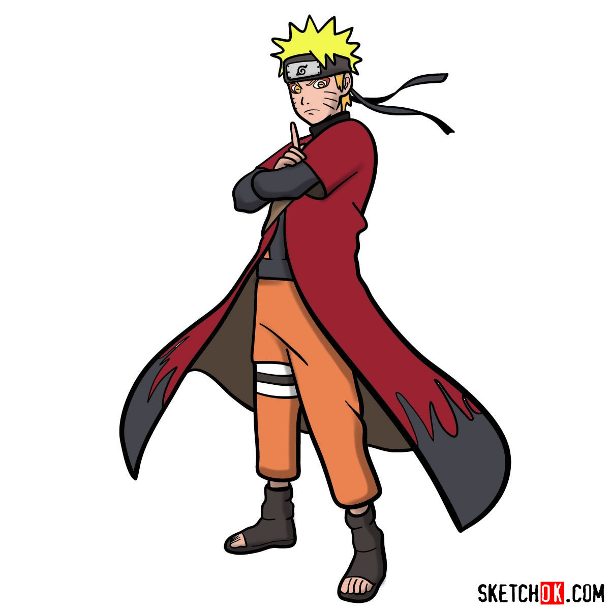 How to draw Naruto Uzumaki (Naruto anime)