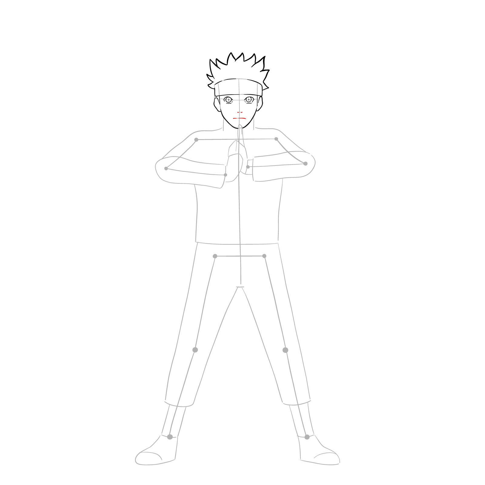 how to draw Naruto Uzumaki step by step