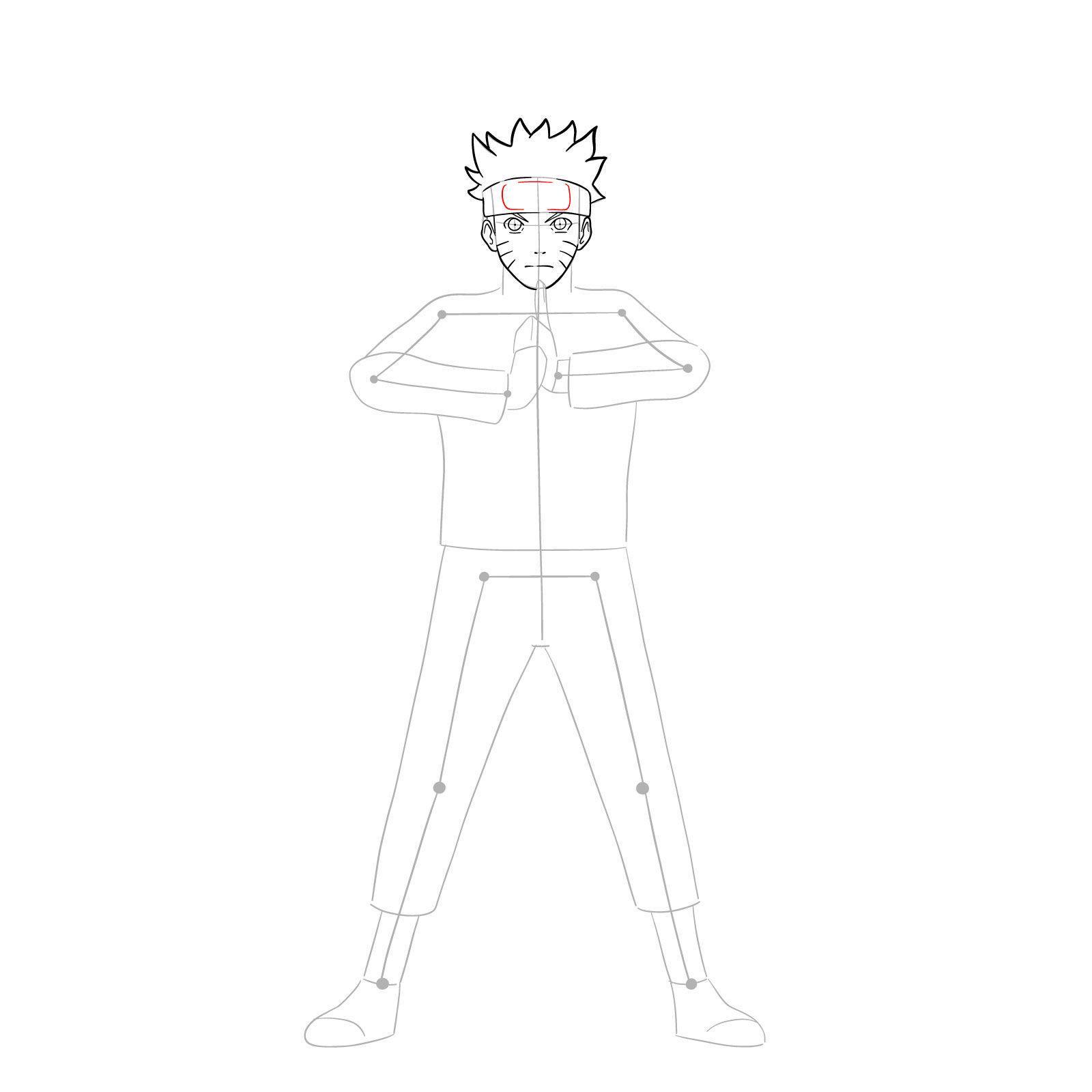 How to draw Naruto in Nine-Tails Chakra Mode - step 12