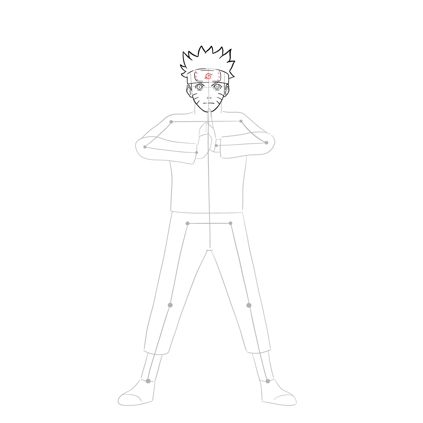 How to draw Naruto in Nine-Tails Chakra Mode - step 13