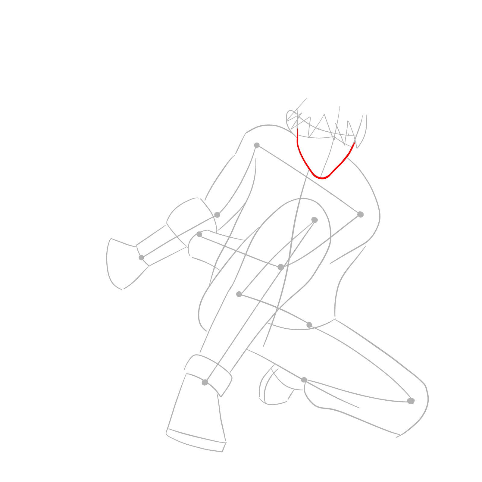 How to draw Kakashi from Clash of Ninja Revolution - step 04