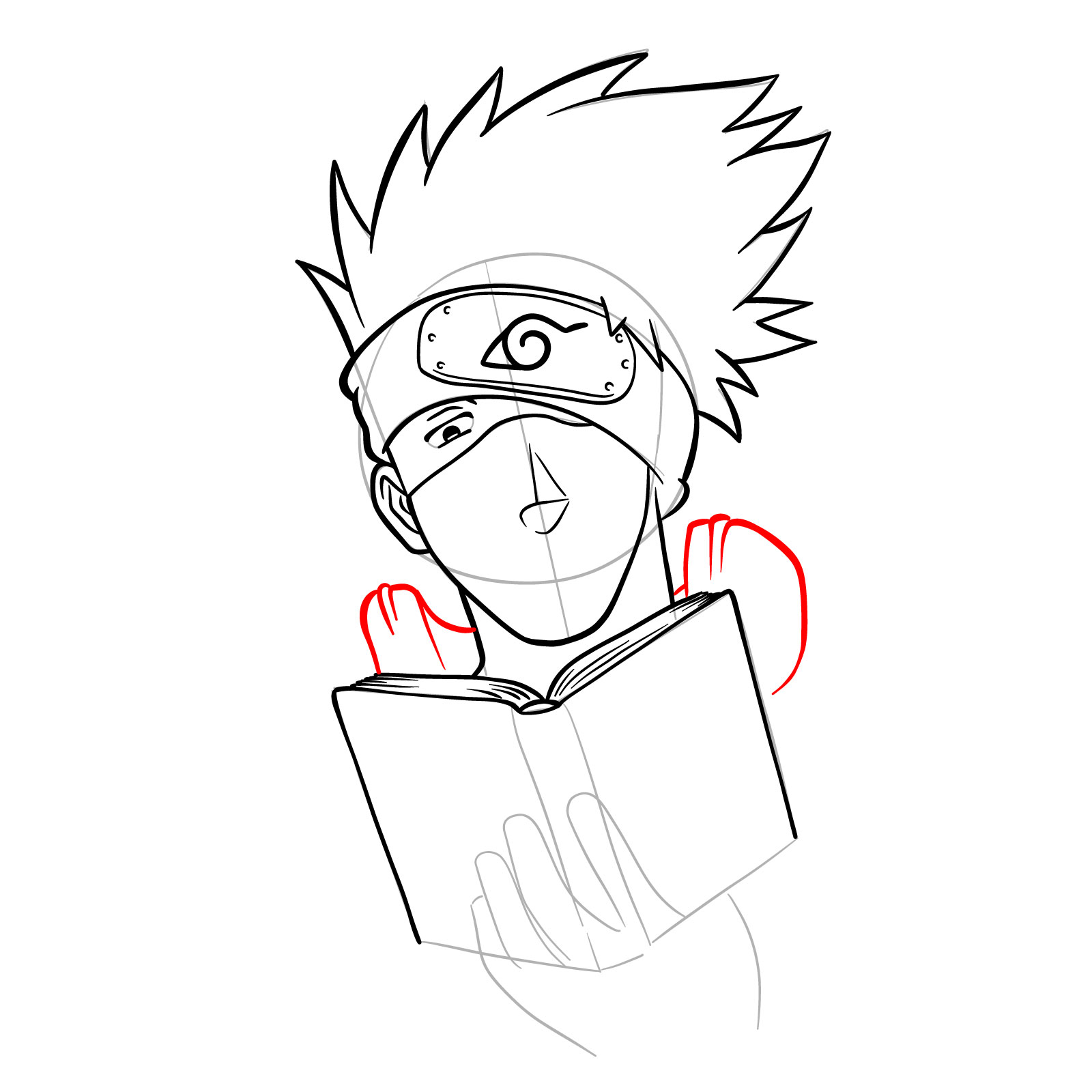 Naruto art  How to draw kakashi step-by-step 